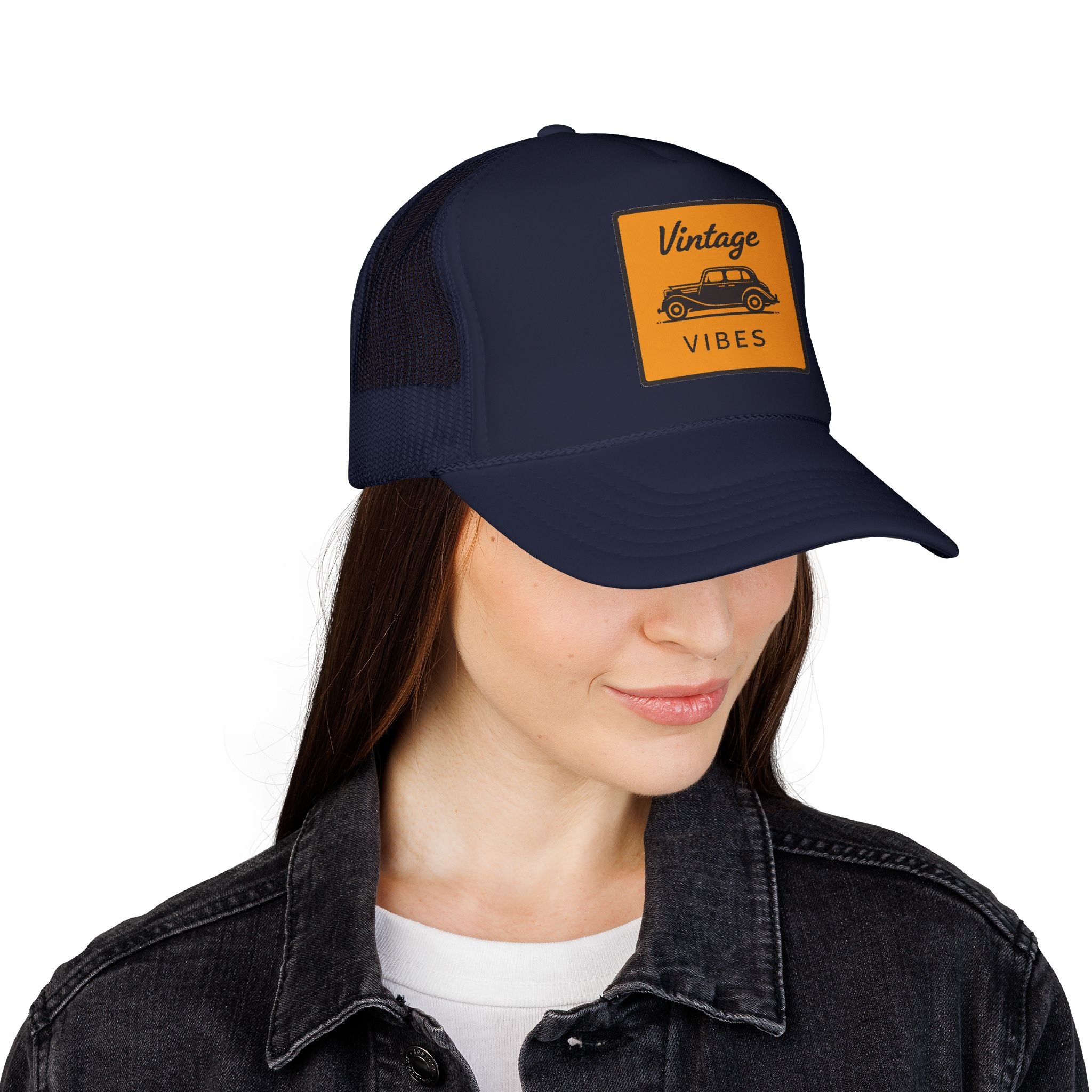 Vintage Vibes Trucker Hat — Retro Car Foam Cap