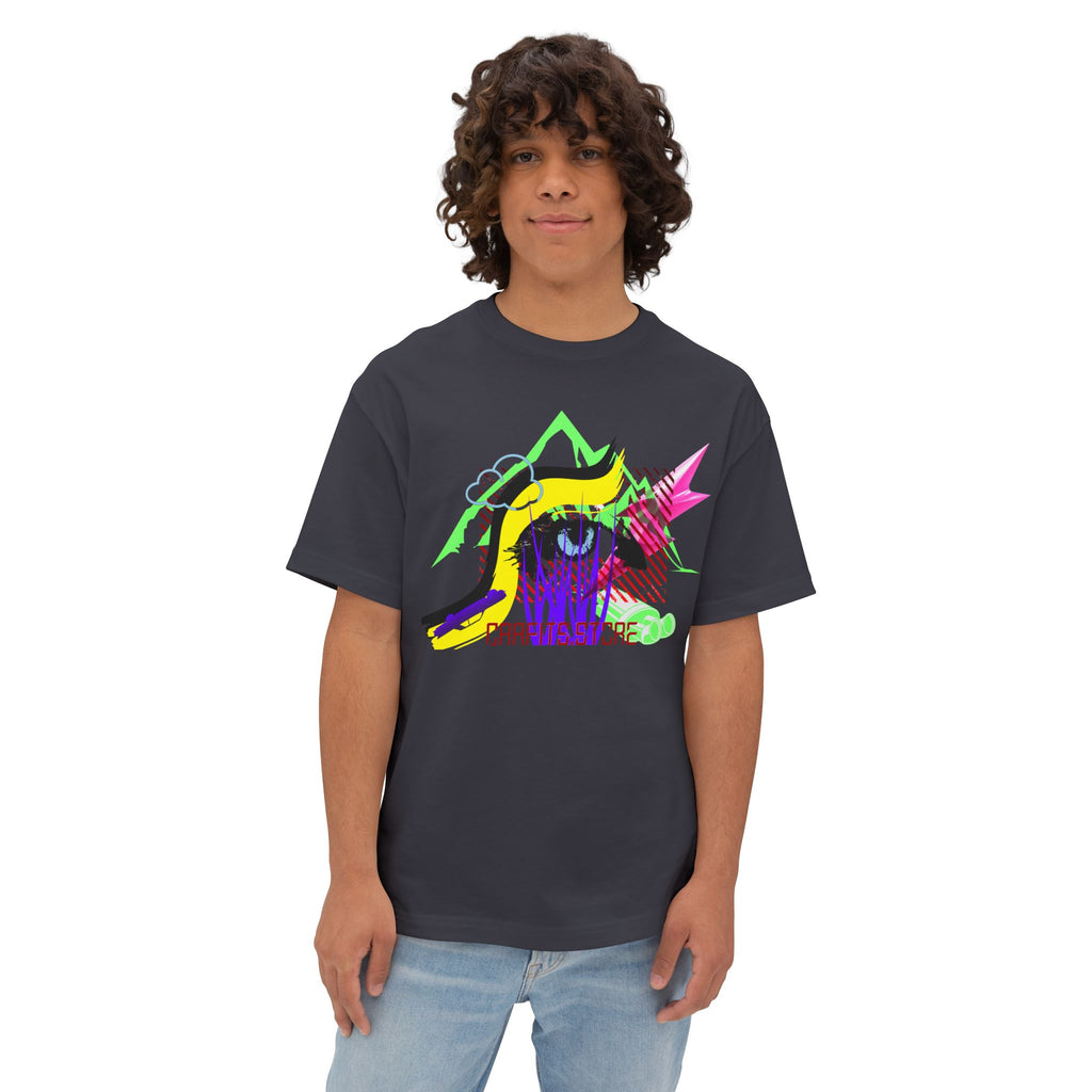 Neon Eye Boxy Tee — Retro Roadside Art Graphic Tee