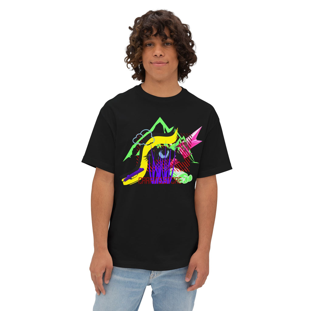 Neon Eye Boxy Tee — Retro Roadside Art Graphic Tee