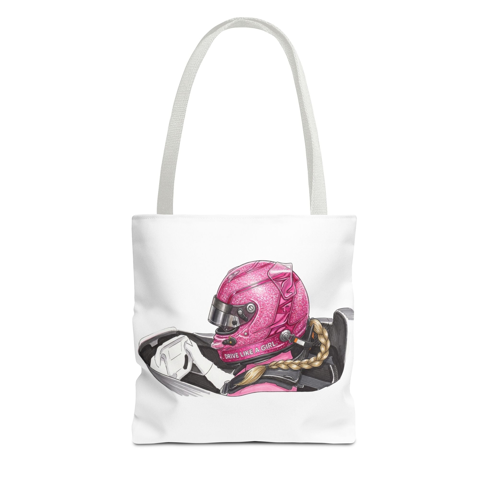 Drive Like a Girl - Pink Helmet Everyday Tote Bag