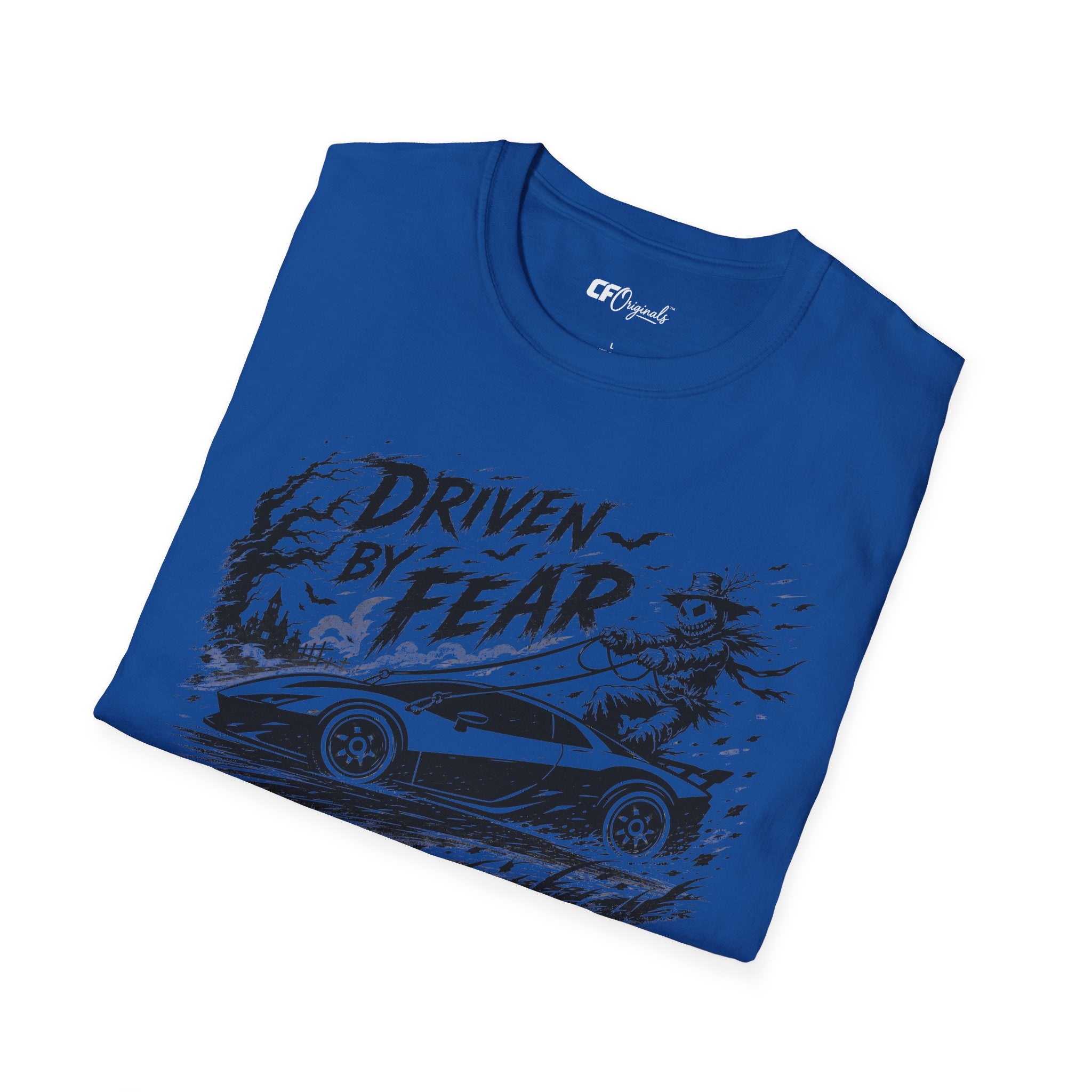Driven By Fear T‑Shirt — Horror Sports Car Graphic Tee