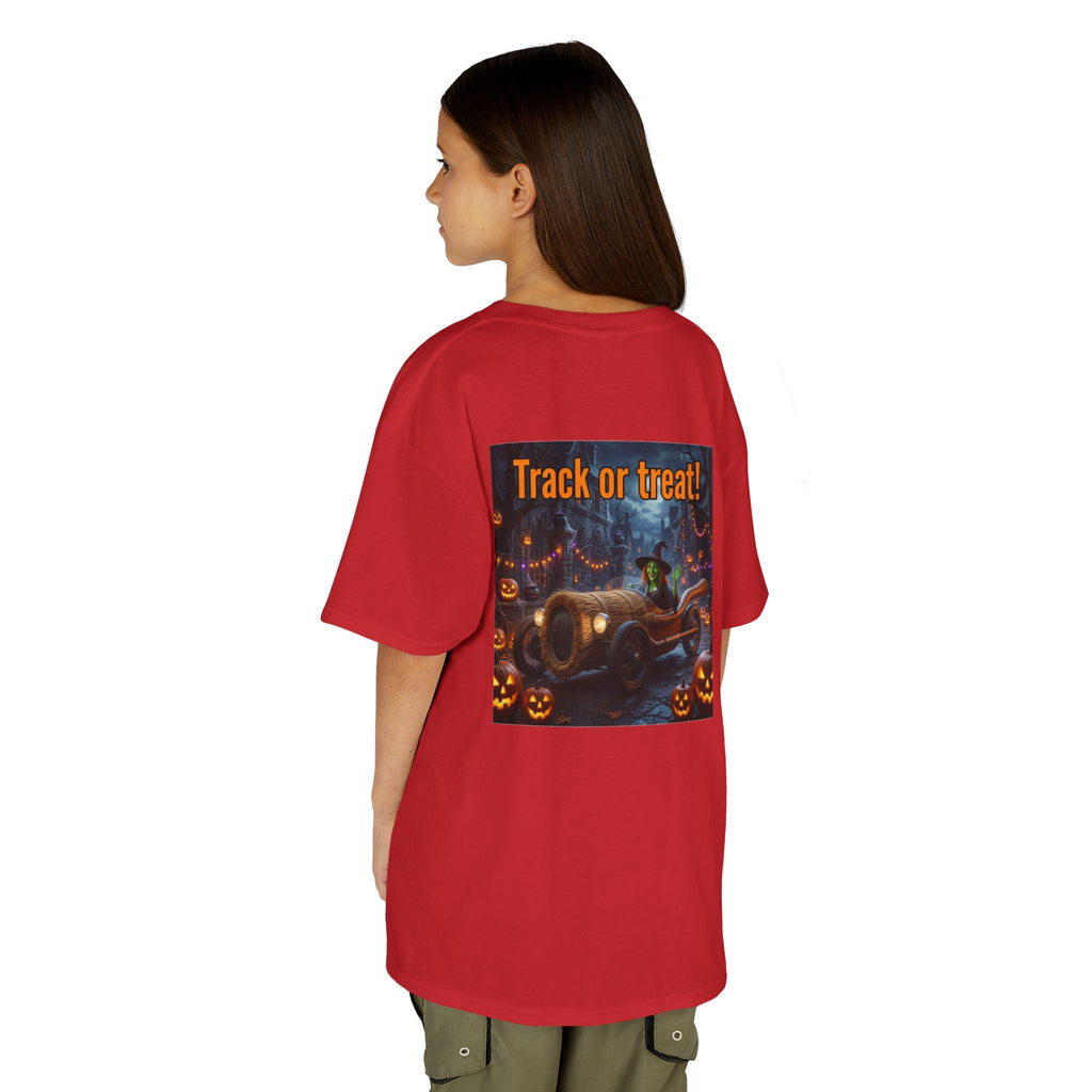 'Track or Treat!' Halloween Racing Car - Kid's Tee Shirt