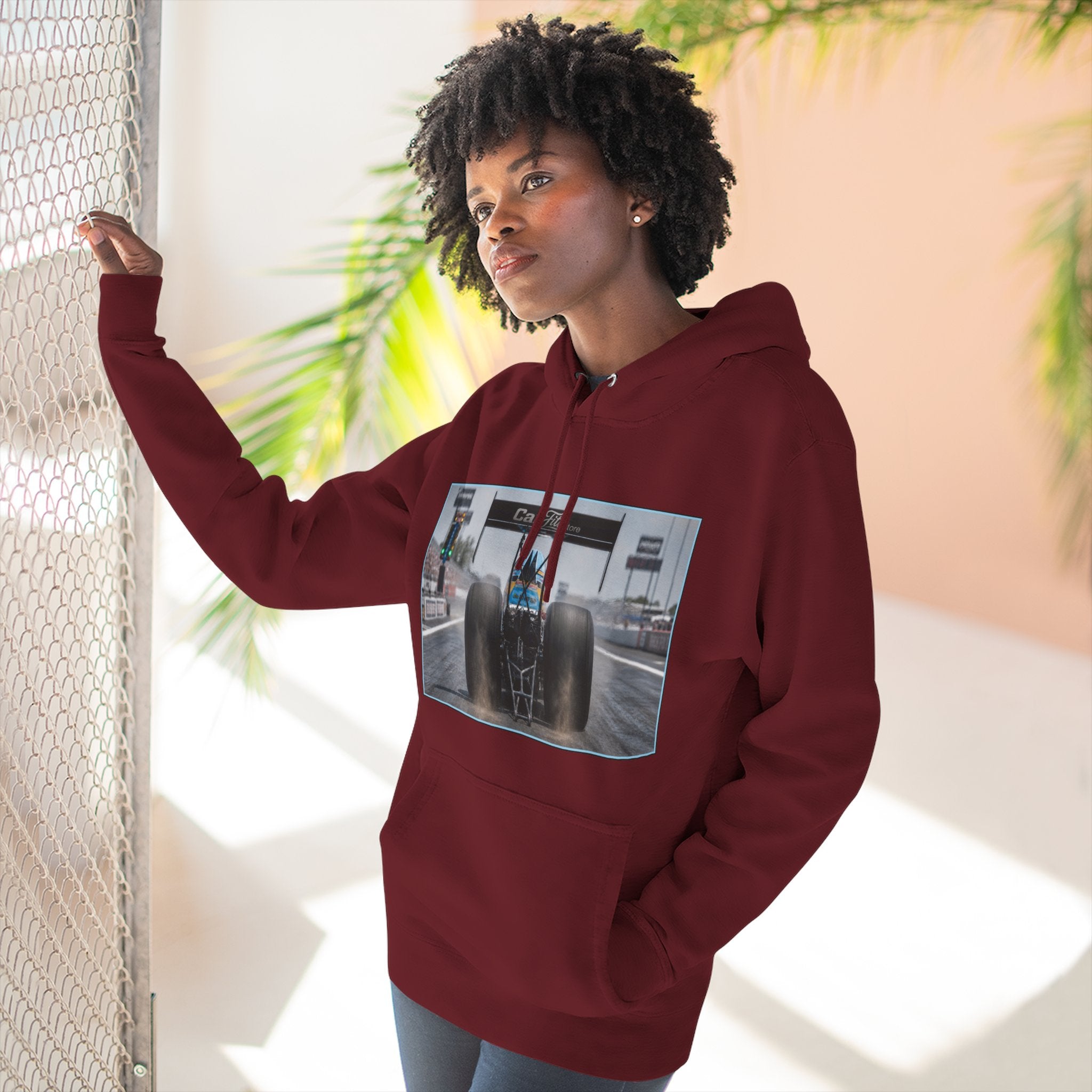 Racing Dragster Hoodie — "Land of 10,000HP" Fleece Pullover