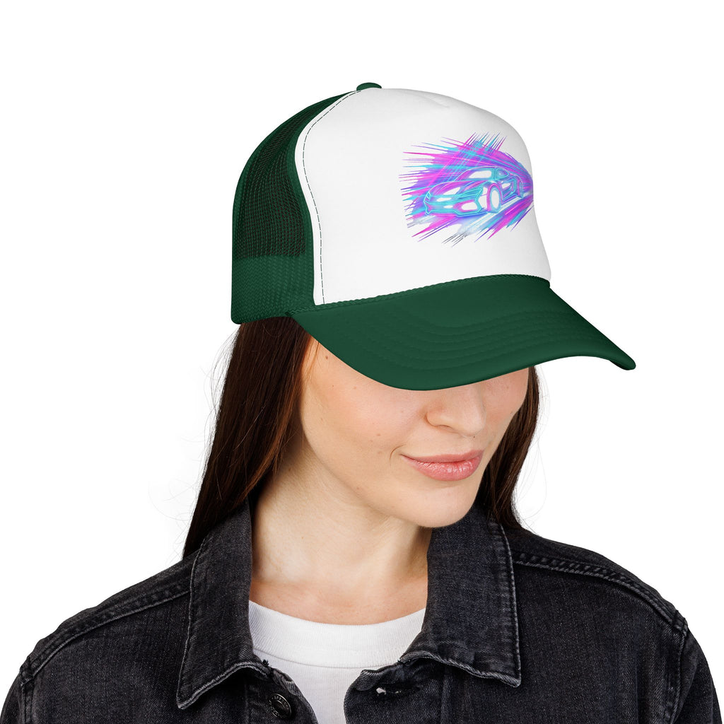 Neon Drift Racing Trucker Hat
