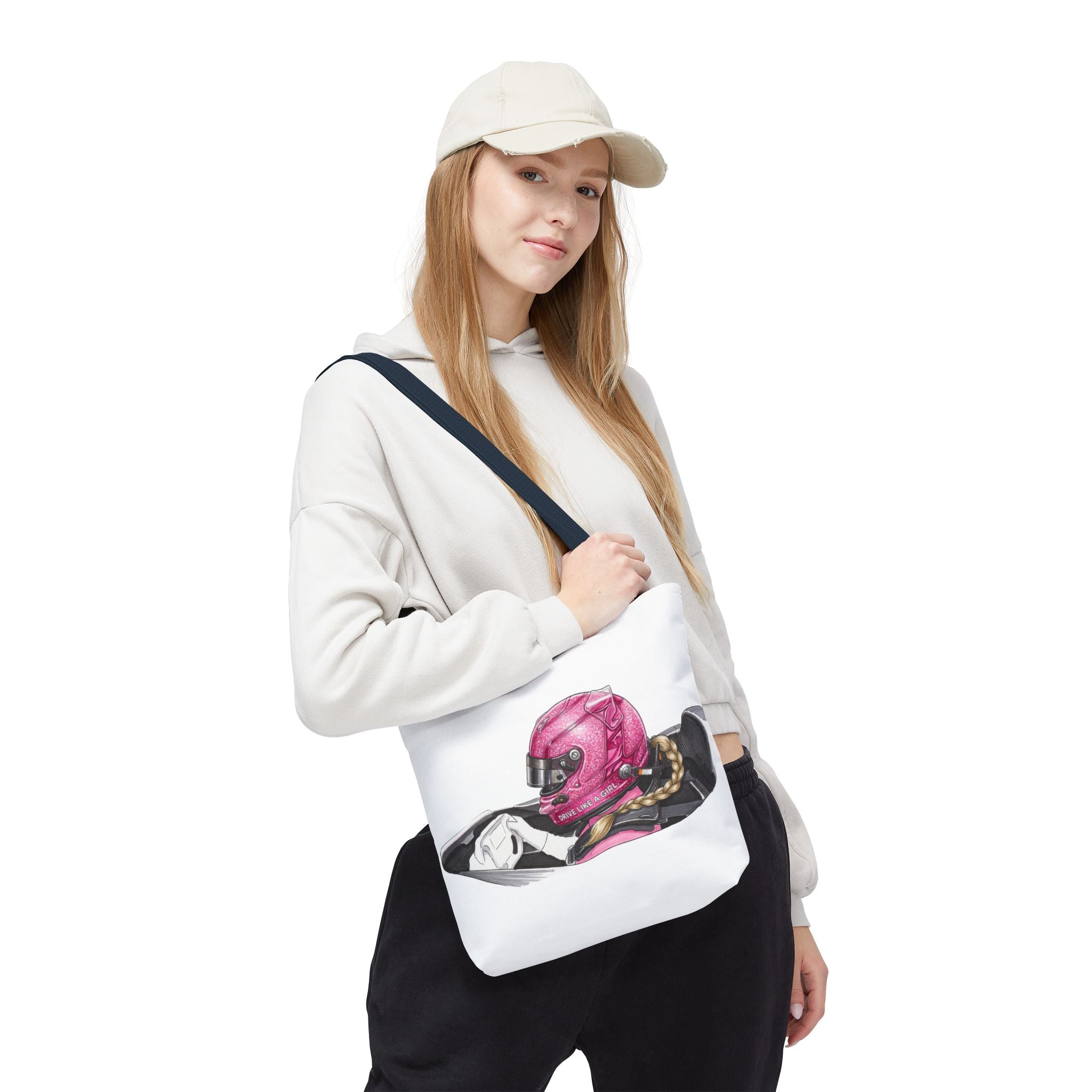 Drive Like a Girl - Pink Helmet Everyday Tote Bag