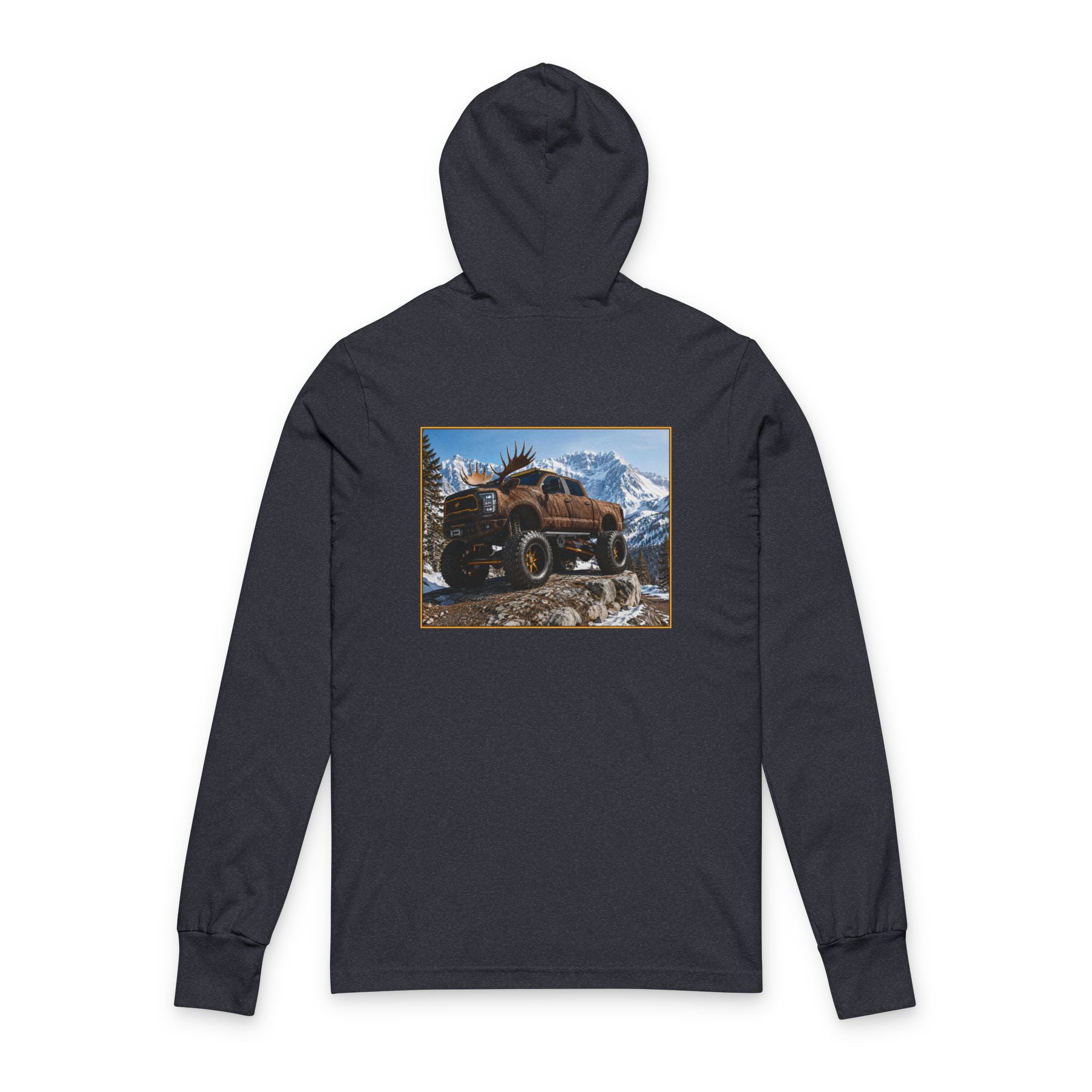 Off-Road Truck Hooded Long Sleeve Tee — Mountain 4x4 Adventure Graphic
