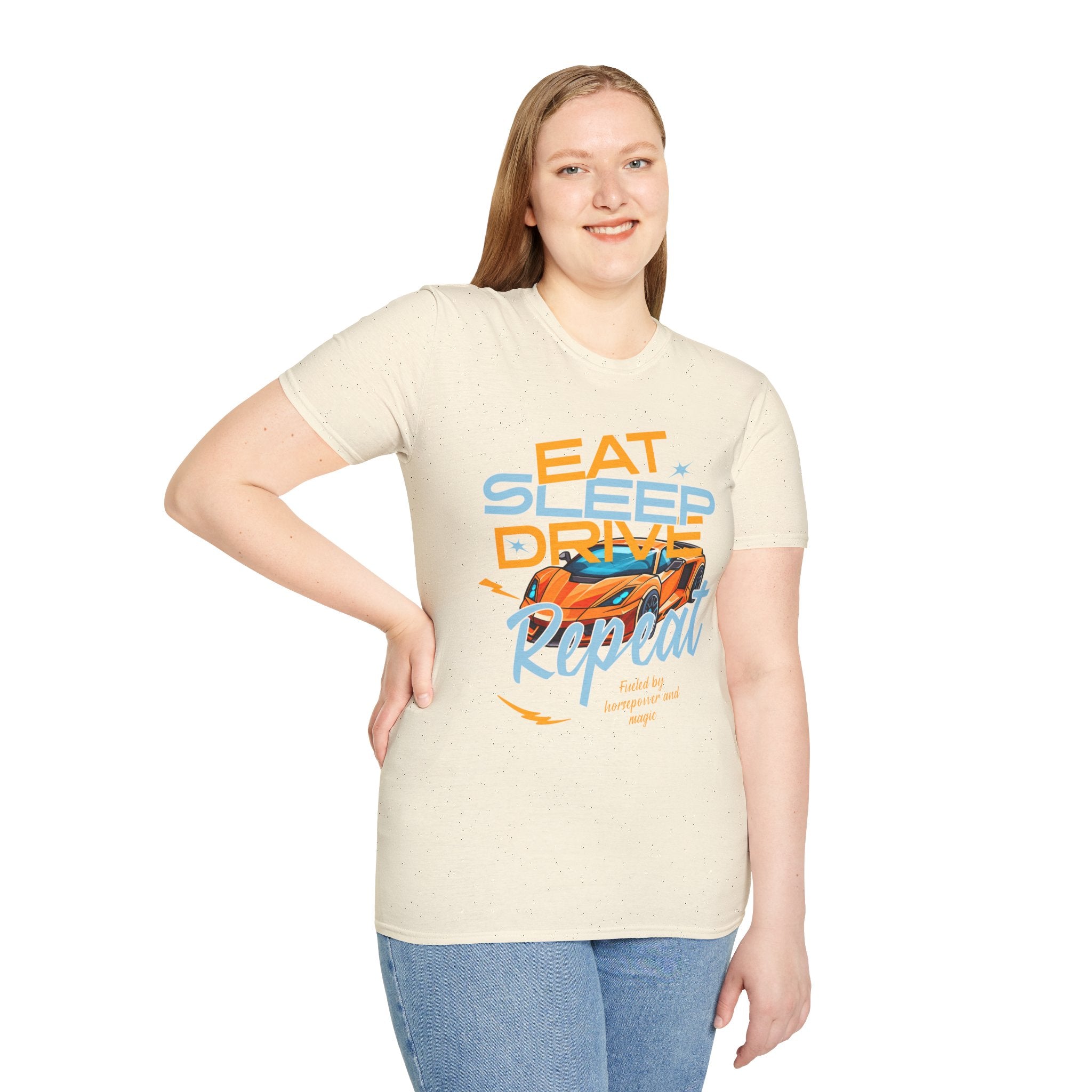 Eat Sleep Drive Repeat T-Shirt — Racing Car Graphic Tee for Motorsport Fans