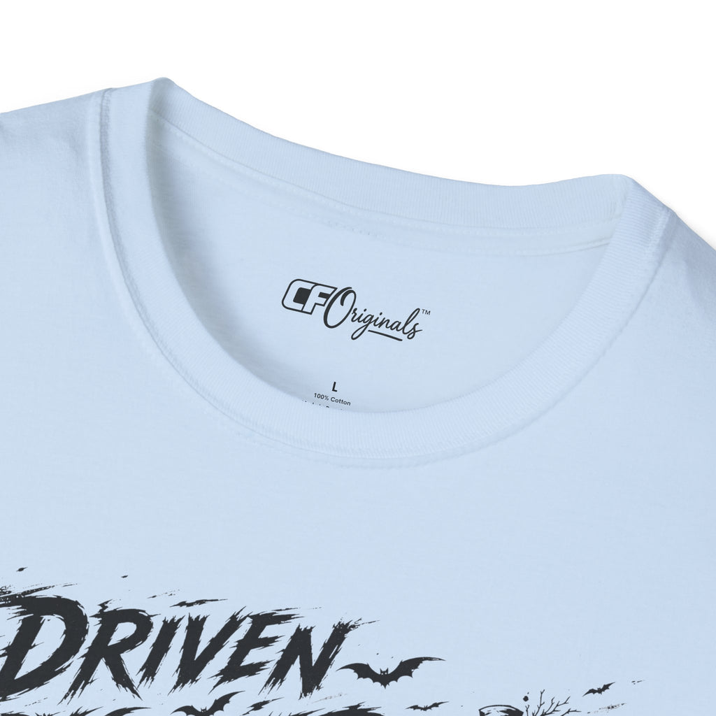 Driven By Fear T‑Shirt — Horror Sports Car Graphic Tee
