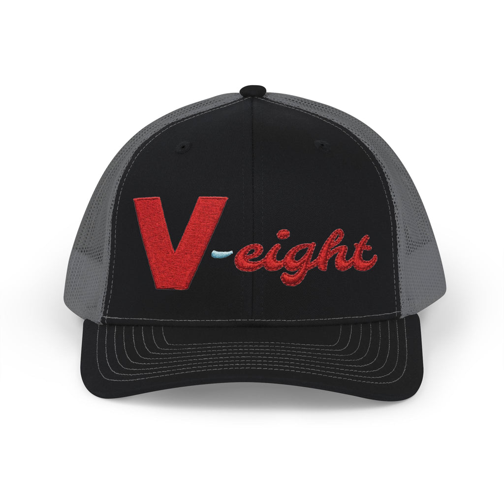 V-eight Embroidered-look Trucker Cap
