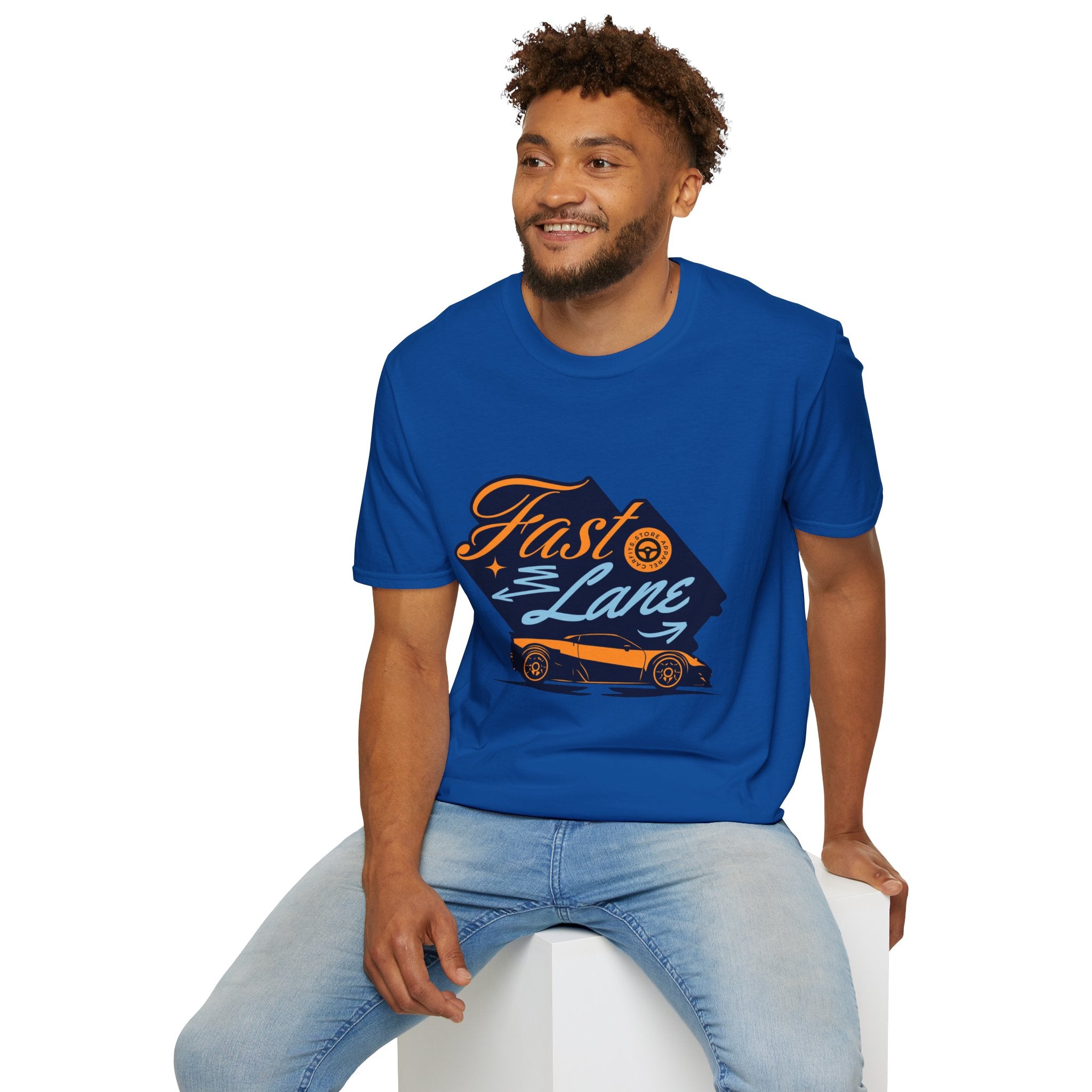 Fast Lane T-Shirt — Retro Racing Car Graphic Tee