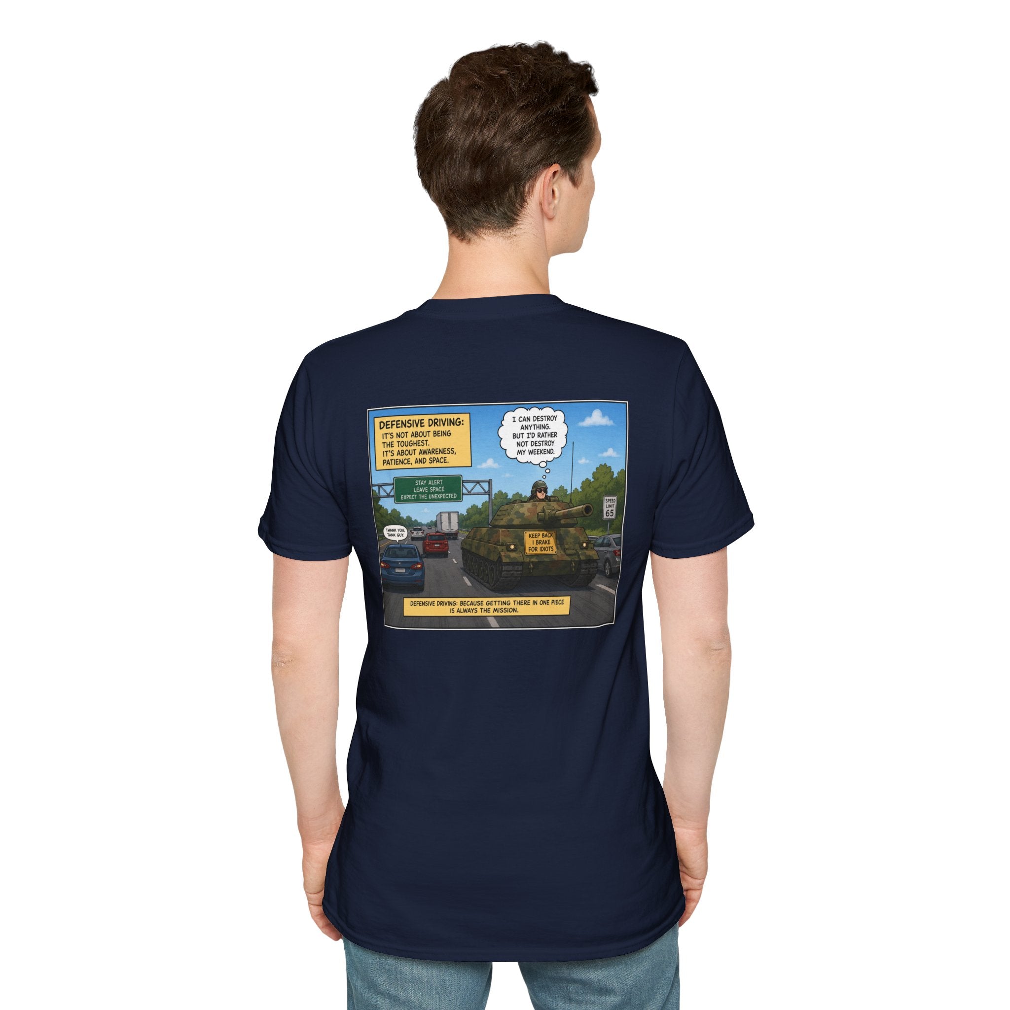 Military Tank Driver Tee — Defensive Driving Humor T-Shirt
