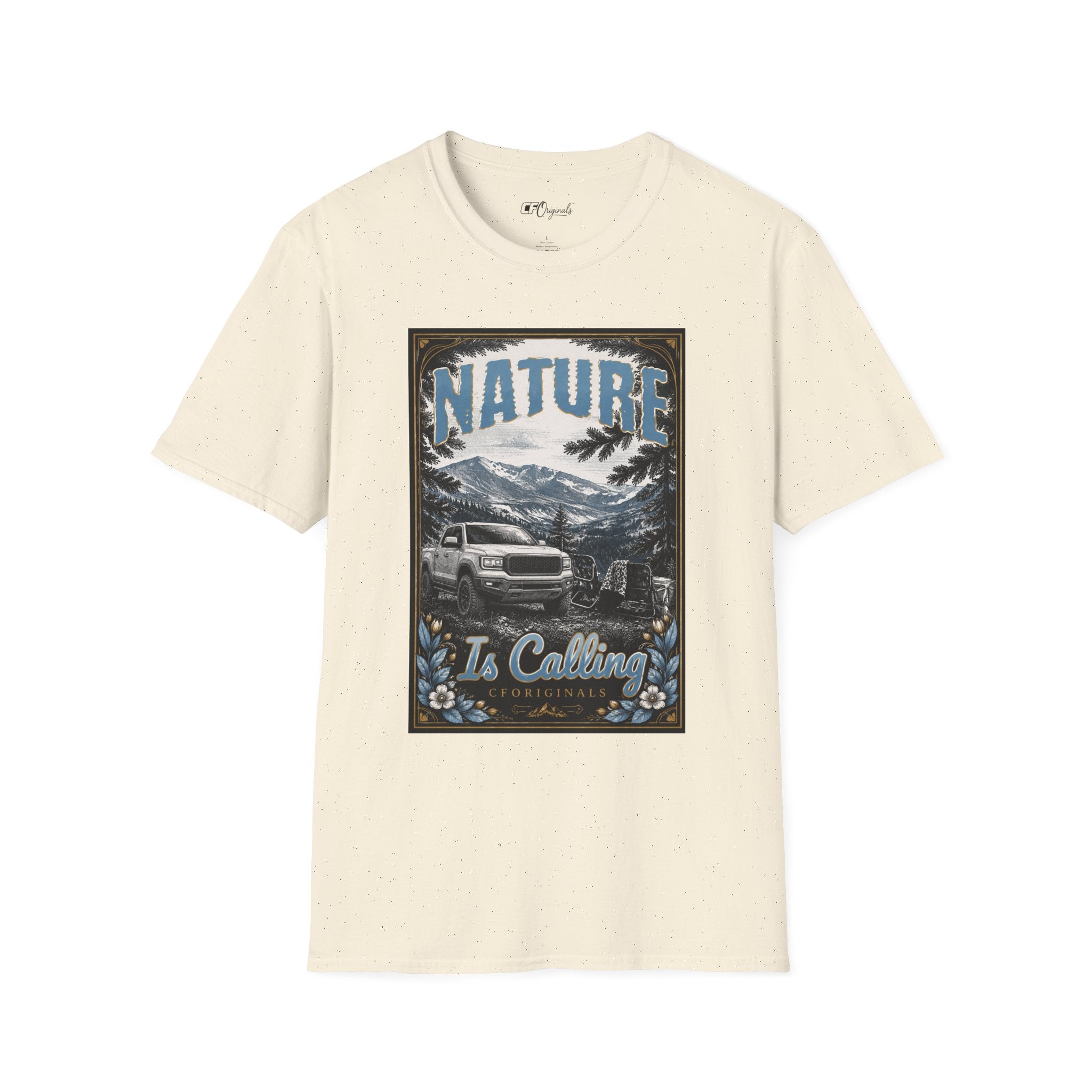 Vintage Mountain Truck T-Shirt — 'Nature' Graphic