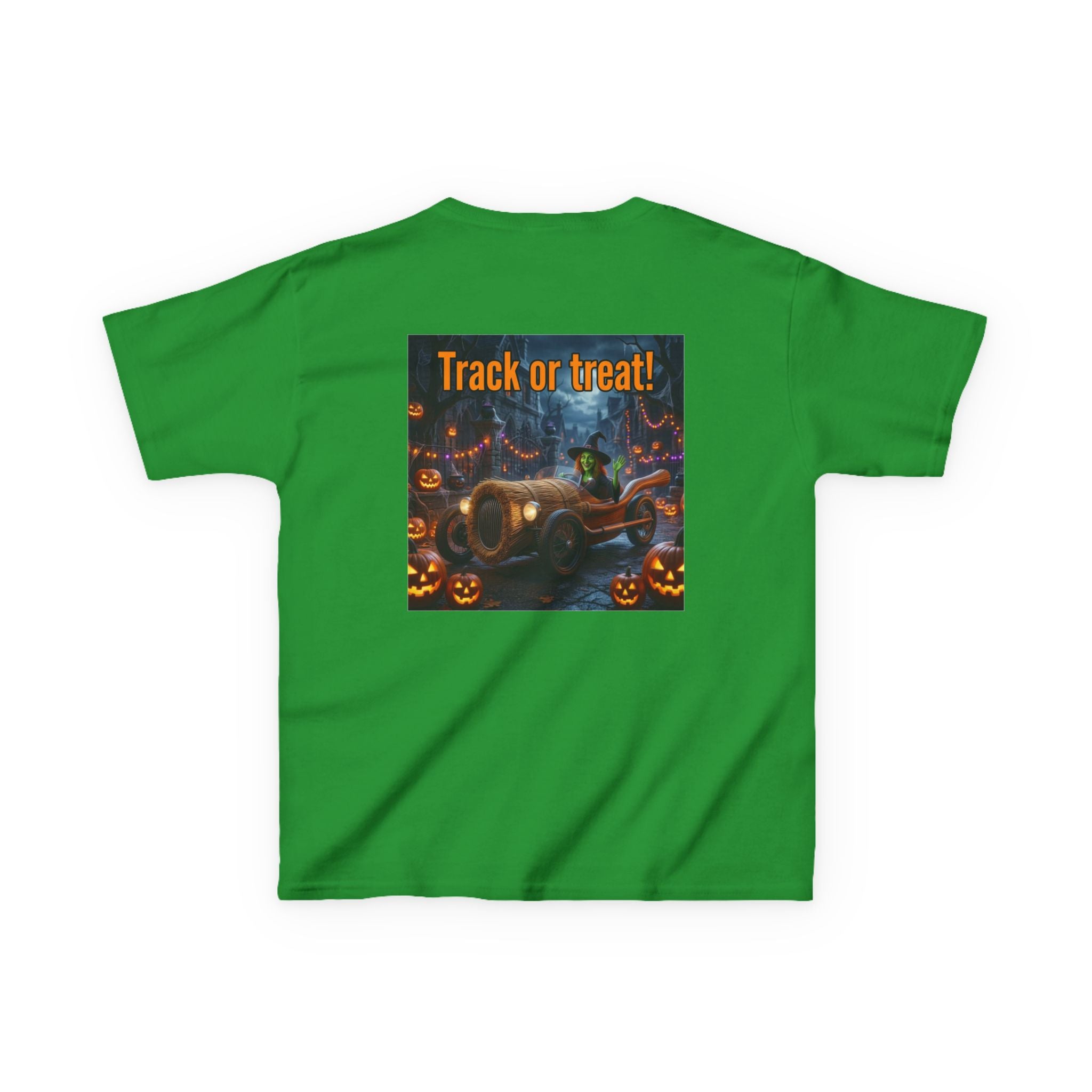 'Track or Treat!' Halloween Racing Car - Kid's Tee Shirt