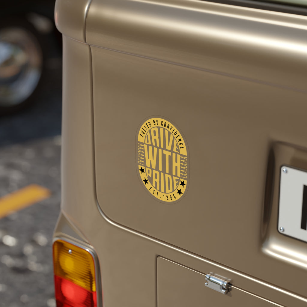 Drive With Pride Die-Cut Transparent Outdoor Sticker