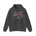 Racing Garage Hooded Sweatshirt — Vintage Racecar Track Scene