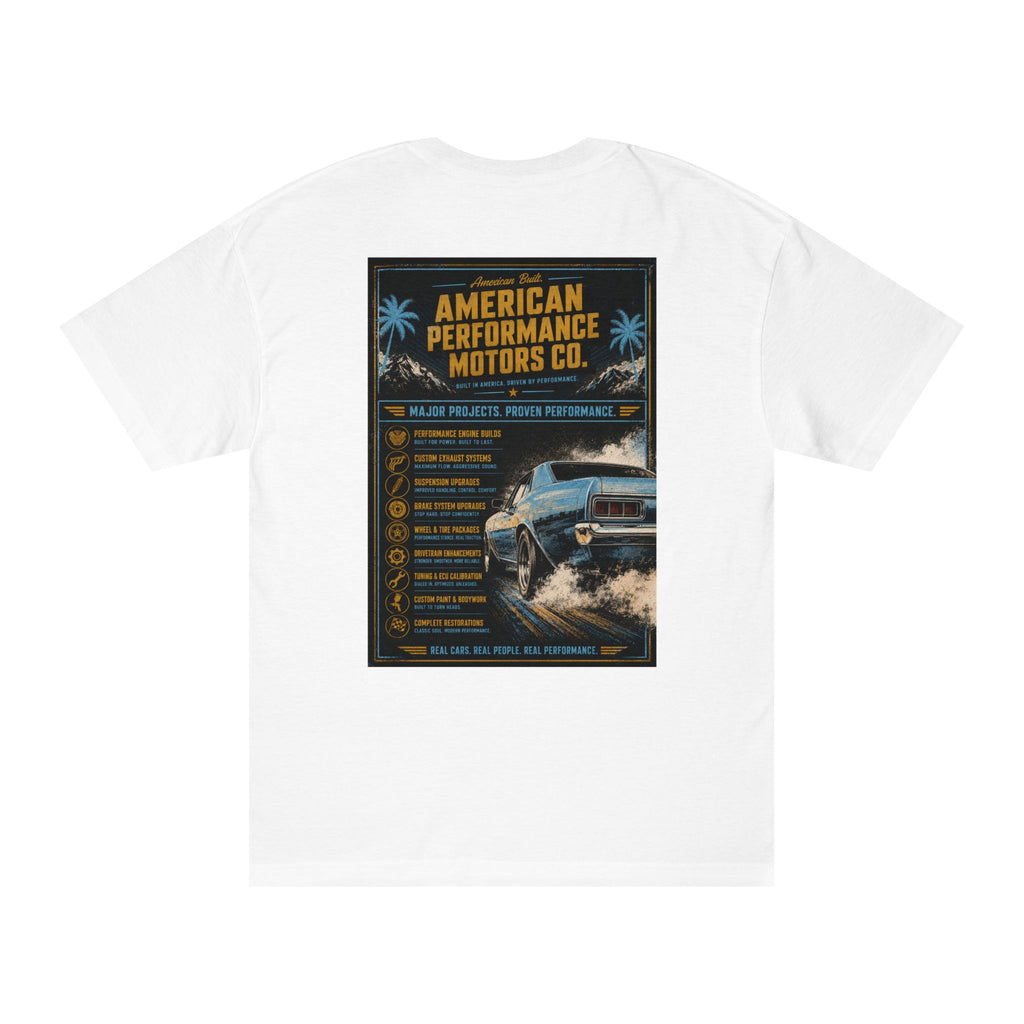 American Performance Motors Co. Tee — Retro Muscle Car Graphic Shirt