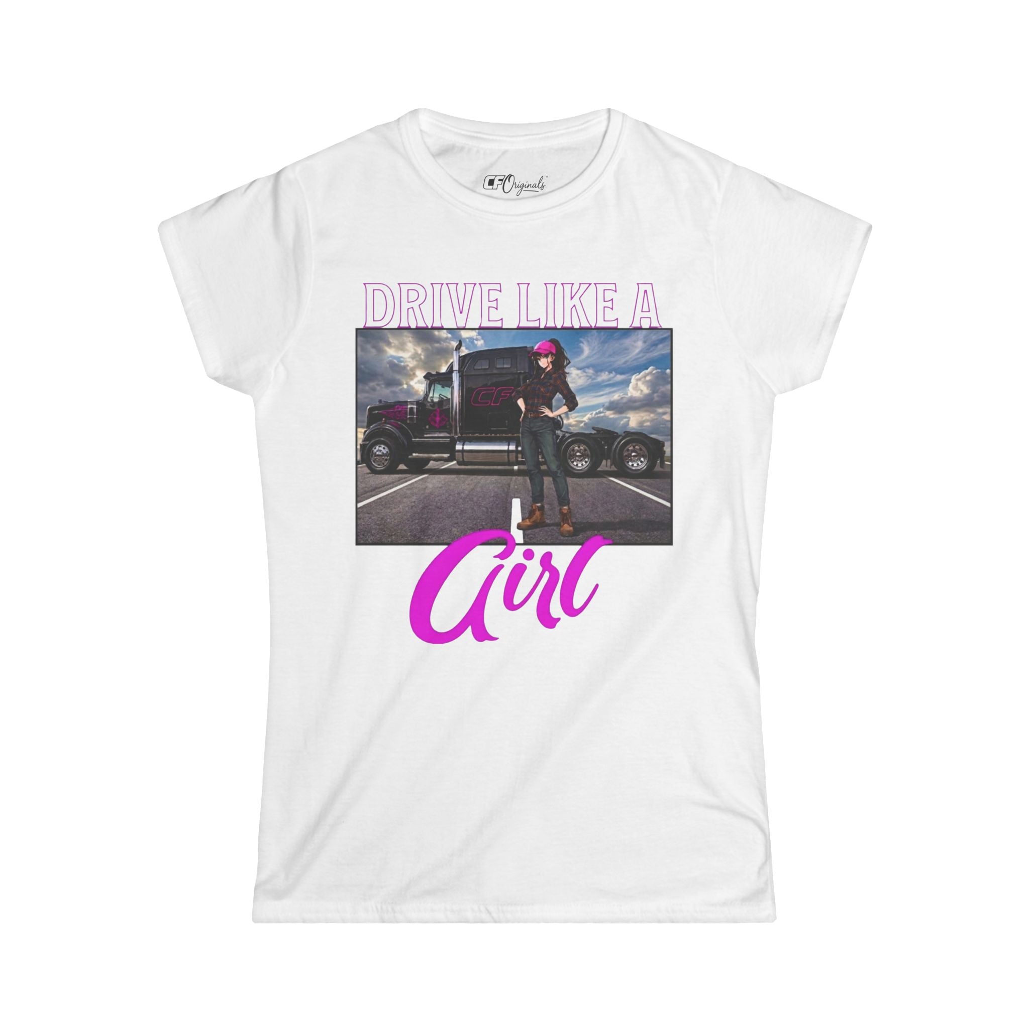 Drive Like A Girl Trucking Tee - Women's Crewneck Short Sleeve