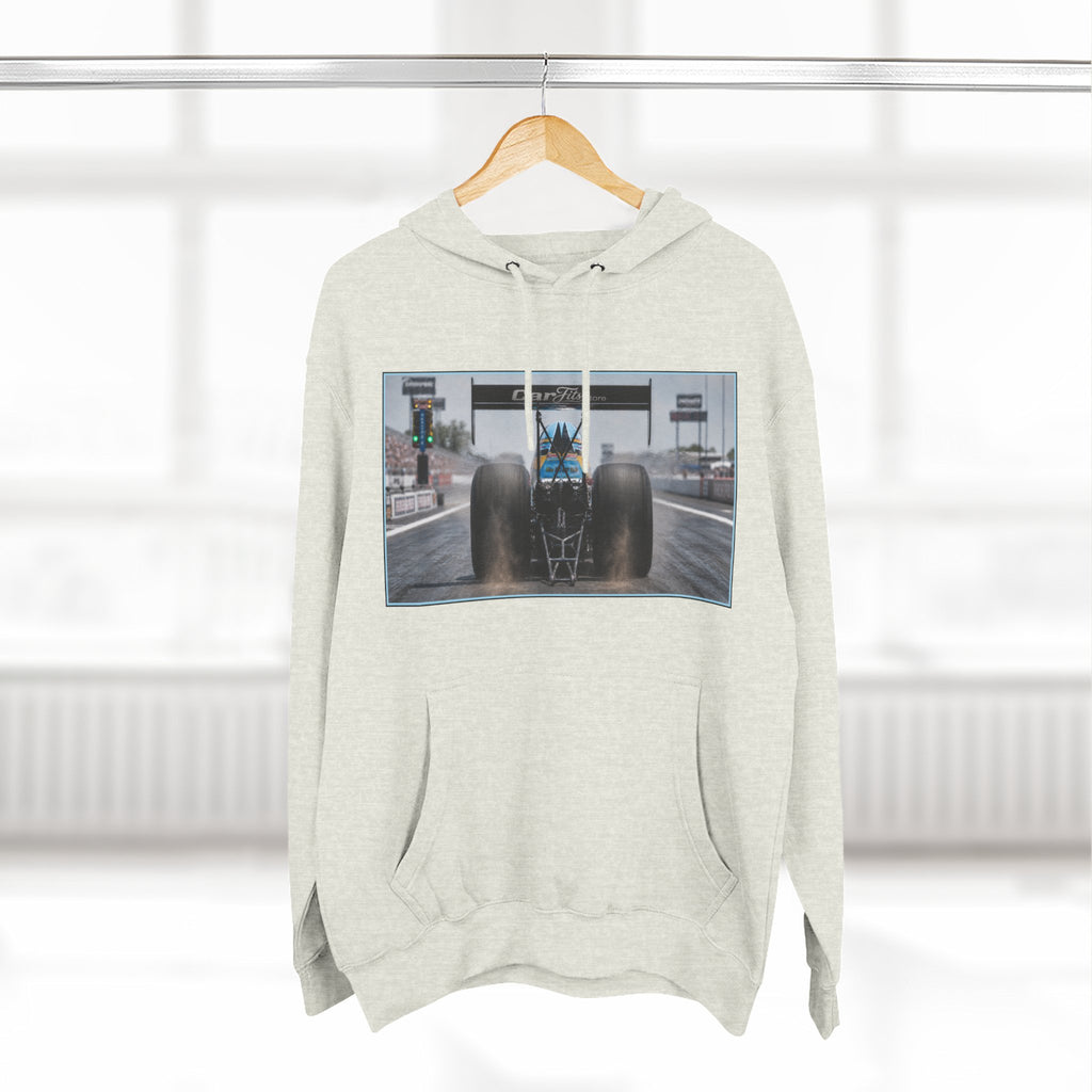 Racing Dragster Hoodie — "Land of 10,000HP" Fleece Pullover