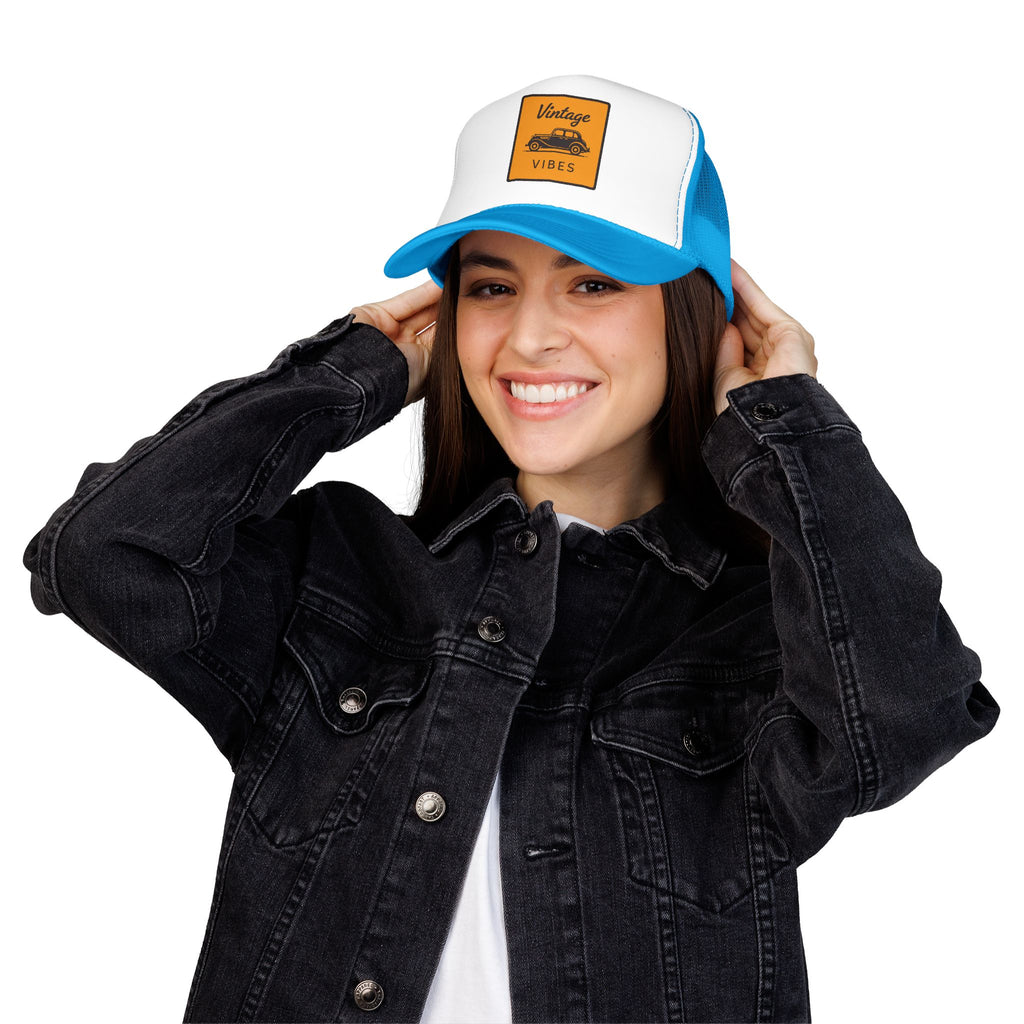 Vintage Vibes Trucker Hat — Retro Car Foam Cap