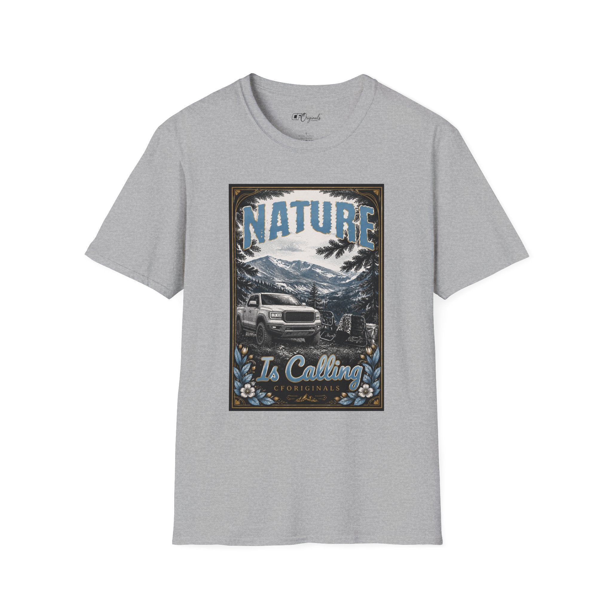 Vintage Mountain Truck T-Shirt — 'Nature' Graphic