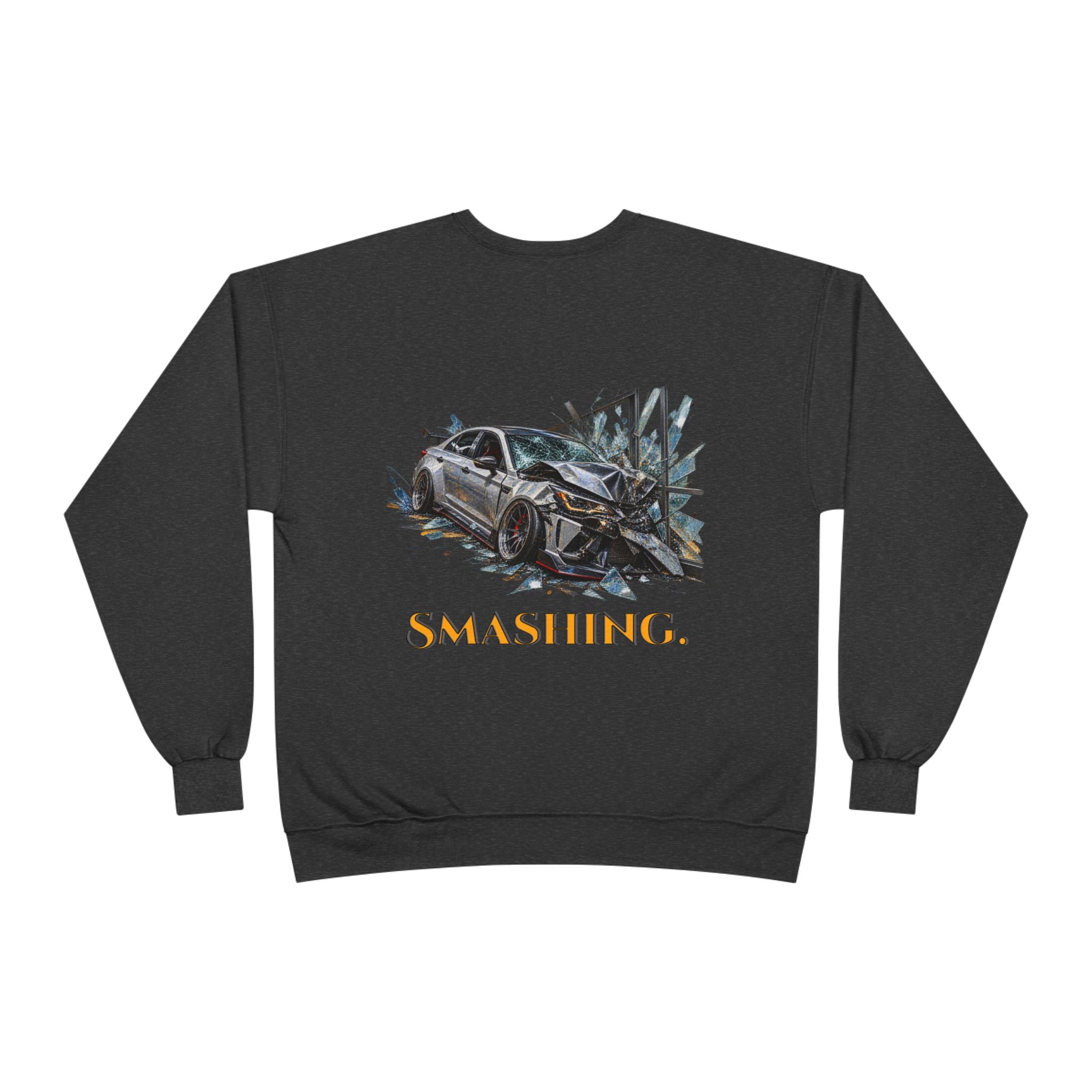 Smashing Crewneck Sweatshirt — Graphic Car Crash Design