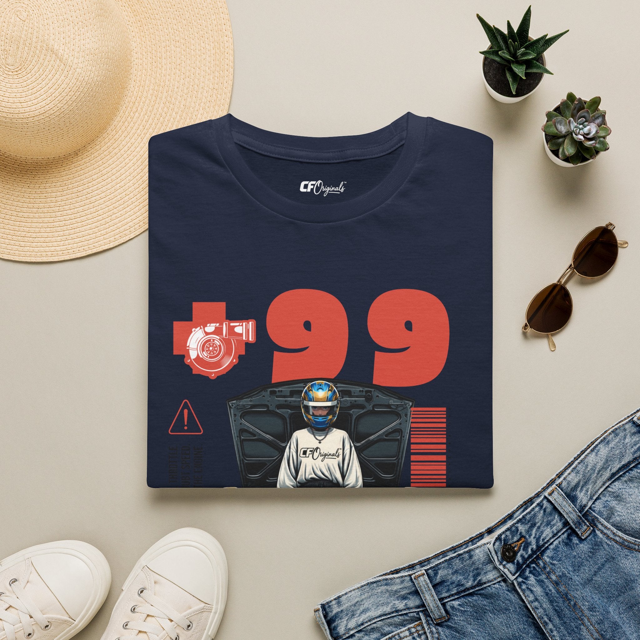 Race-Inspired Graphic T-Shirt — '99 JDM Drift Car Design'