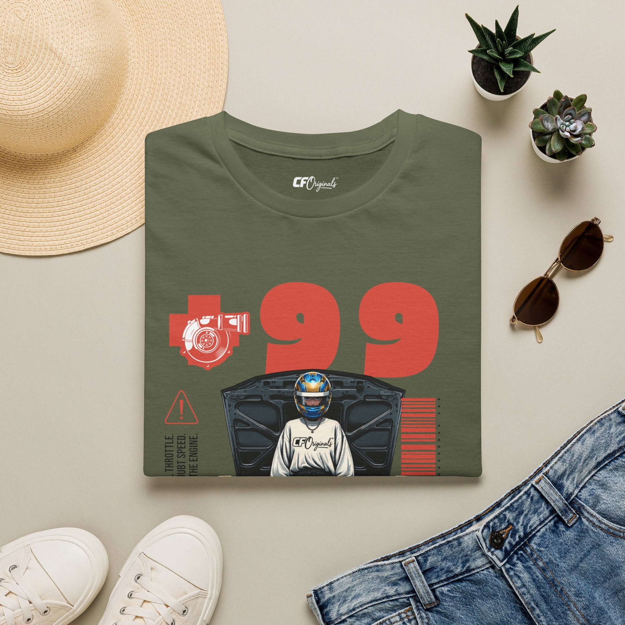 Race-Inspired Graphic T-Shirt — '99 JDM Drift Car Design'