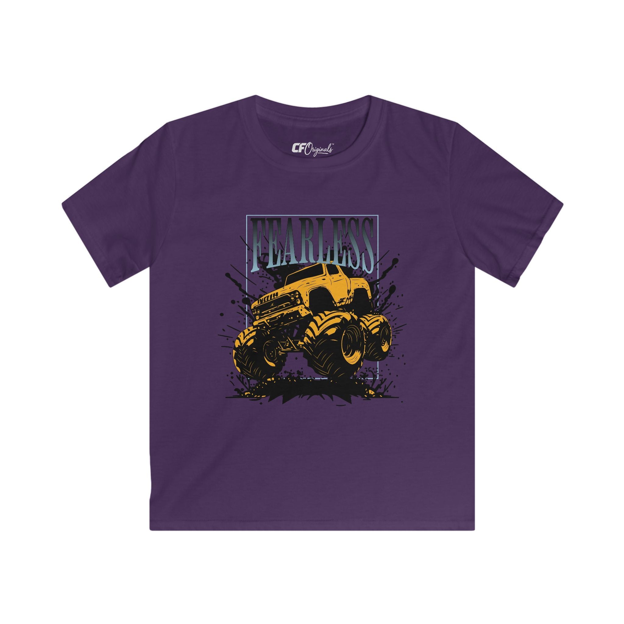 Kids Tee — "Fearless" Monster Truck Graphic Shirt