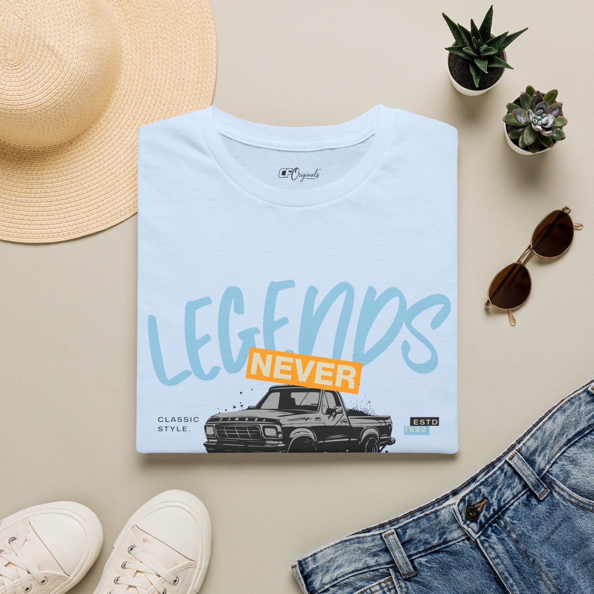 Legends Never Fade T-Shirt — Retro Truck Graphic Tee