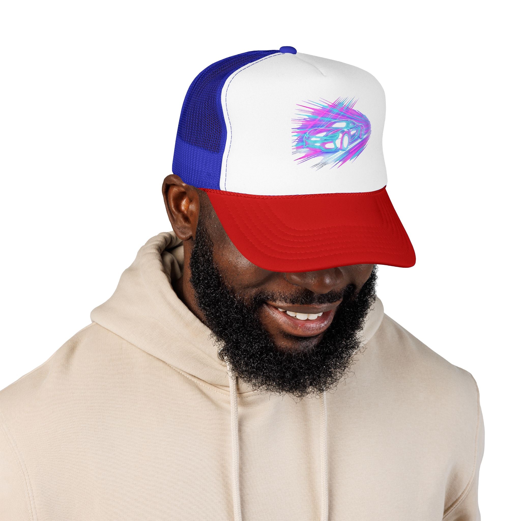 Neon Drift Racing Trucker Hat