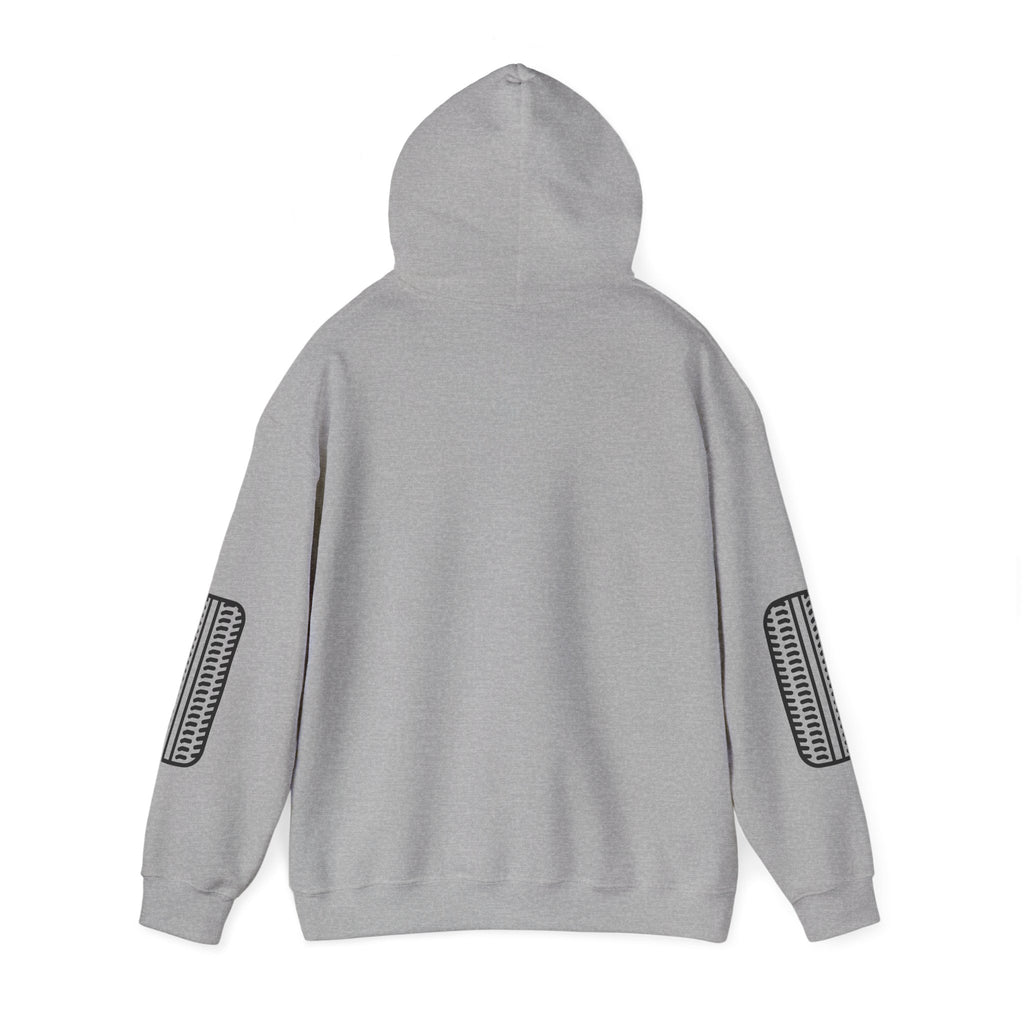 Racing Garage Hooded Sweatshirt — Vintage Racecar Track Scene