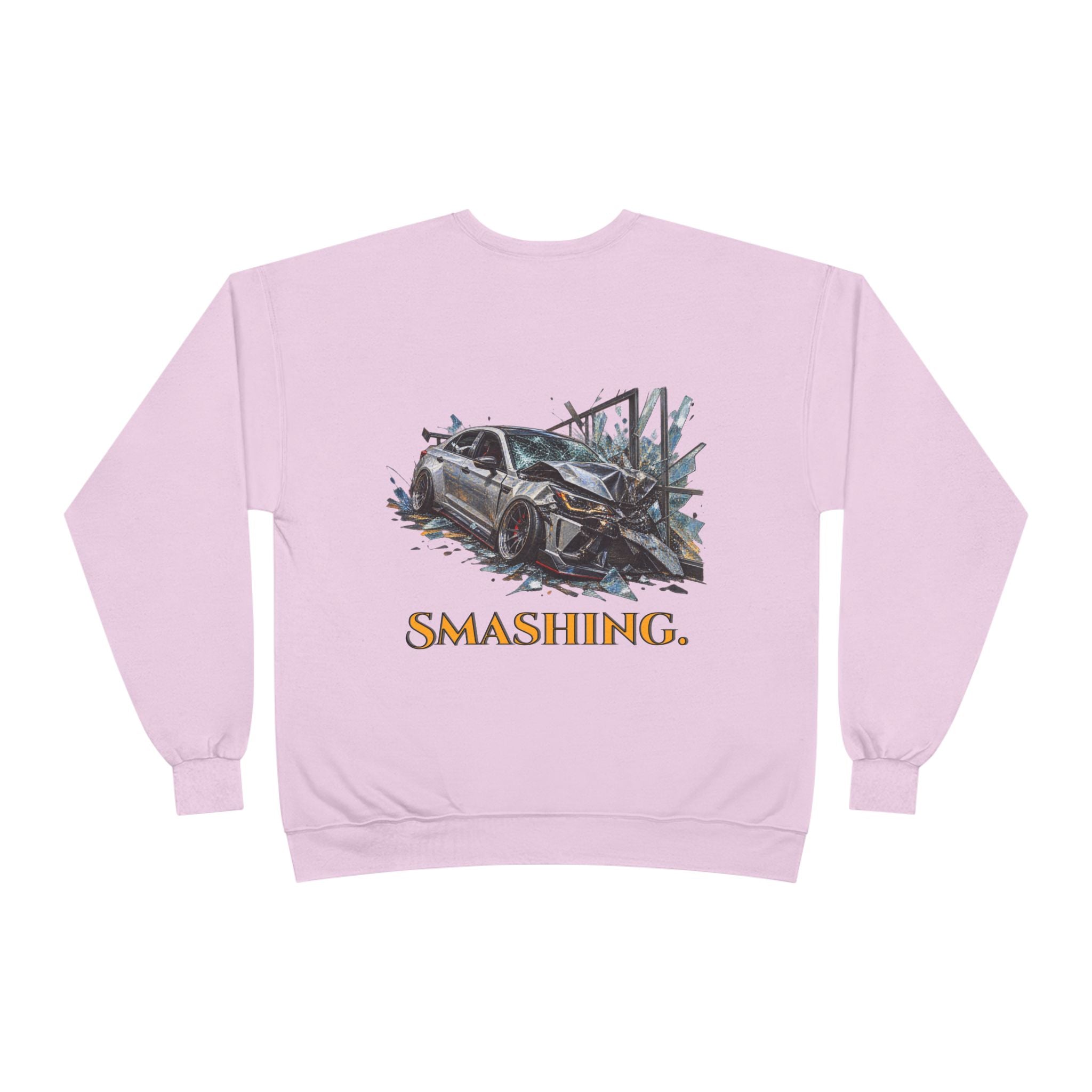 Smashing Crewneck Sweatshirt — Graphic Car Crash Design
