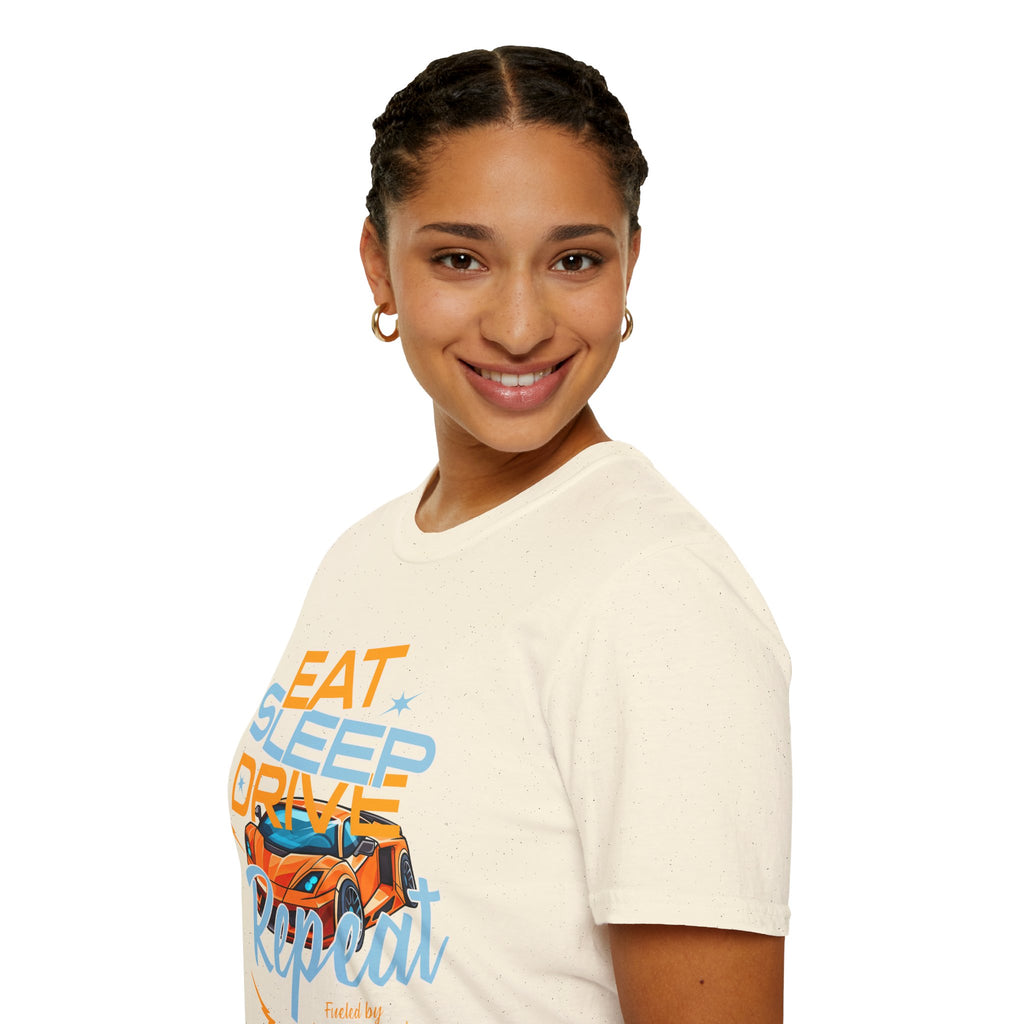 Eat Sleep Drive Repeat T-Shirt — Racing Car Graphic Tee for Motorsport Fans