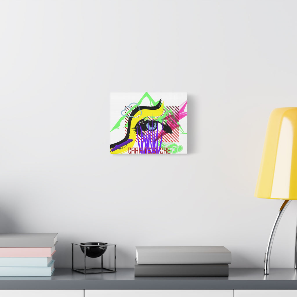 Automotive Pop Art Matte Canvas Print — Vibrant Abstract Wall Art