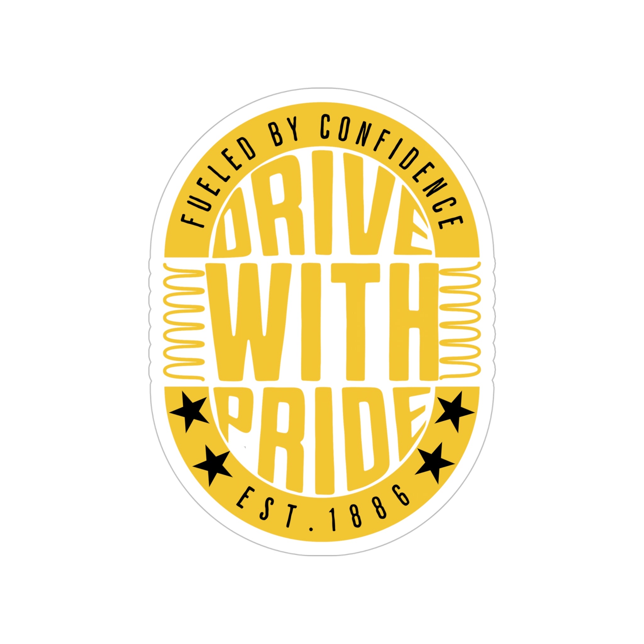 Drive With Pride Die-Cut Transparent Outdoor Sticker