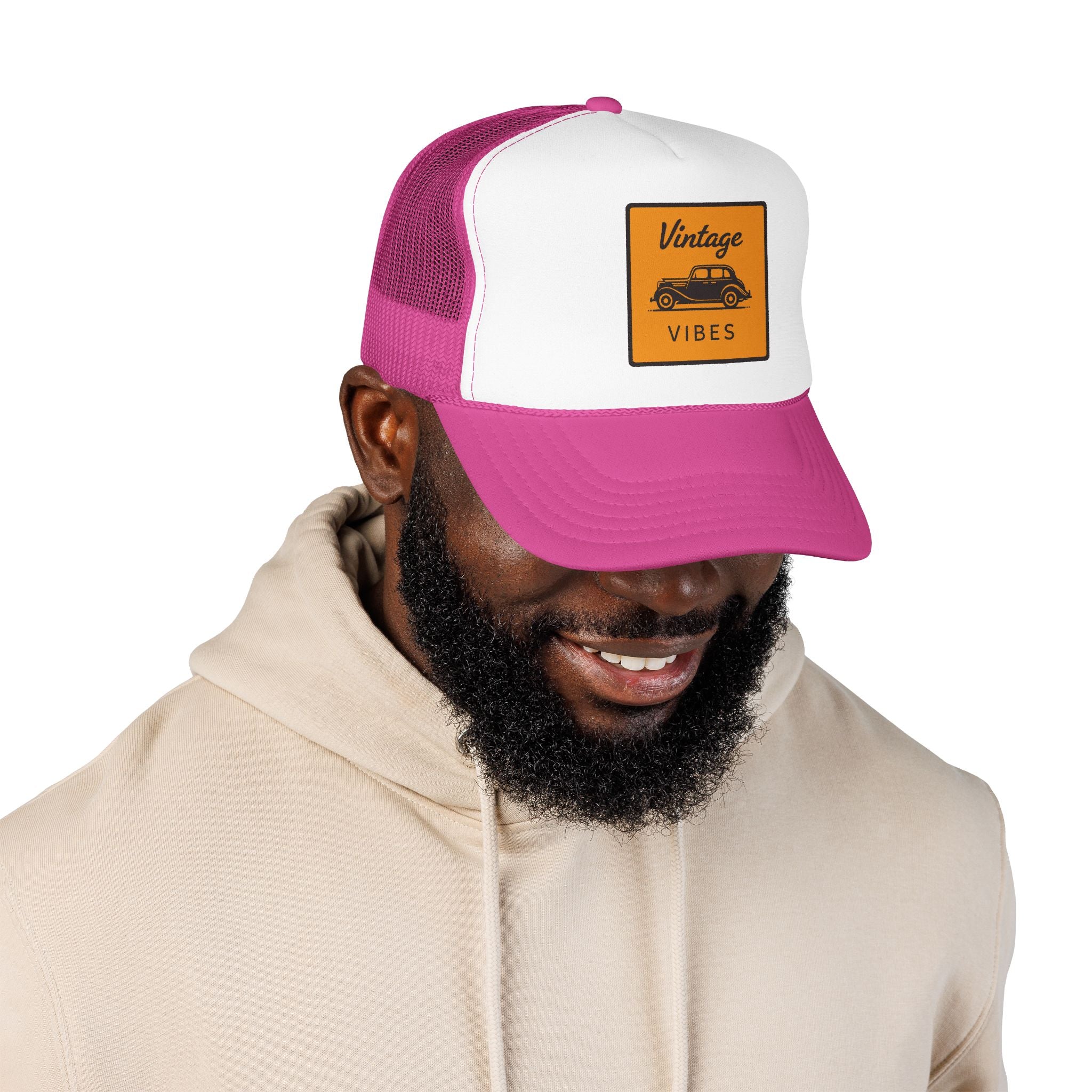 Vintage Vibes Trucker Hat — Retro Car Foam Cap