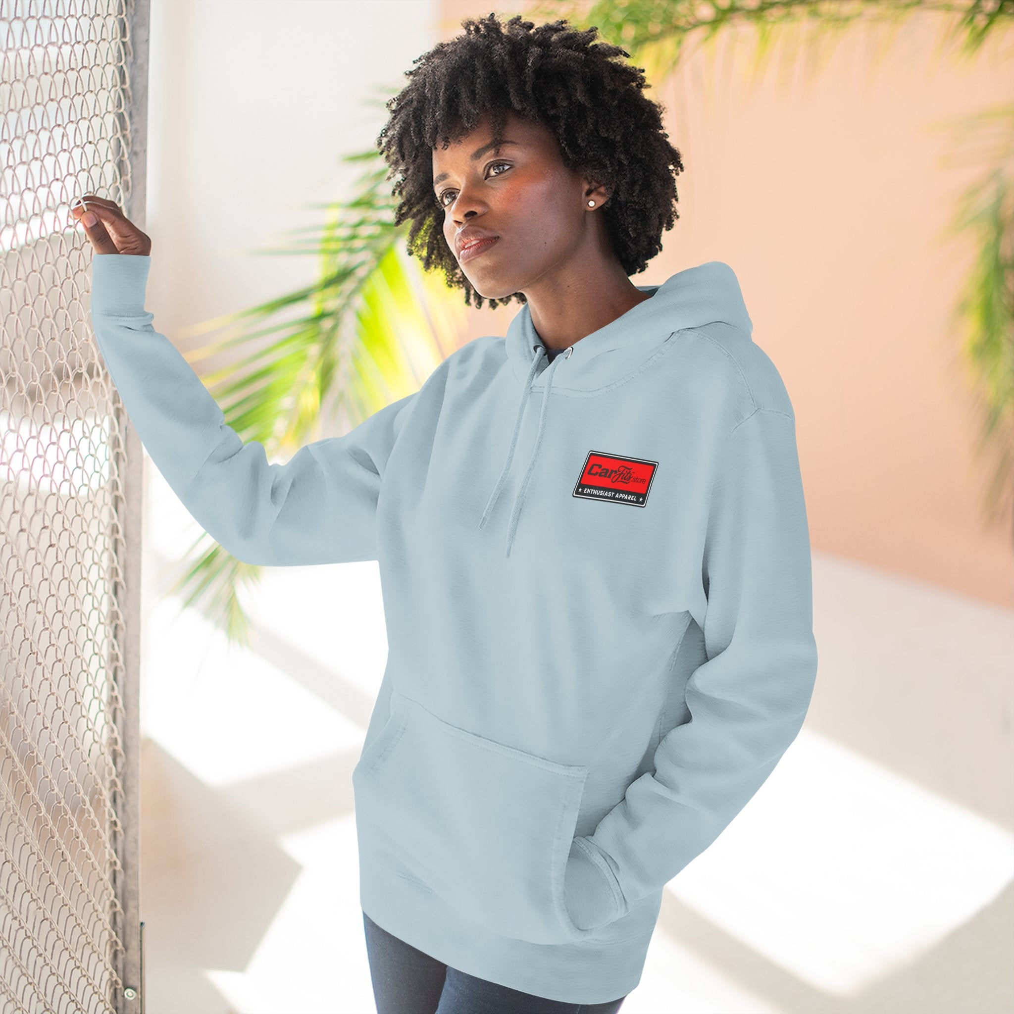 Flatout Garage Fleece Hoodie — Mechanic Shop Logo Pullover