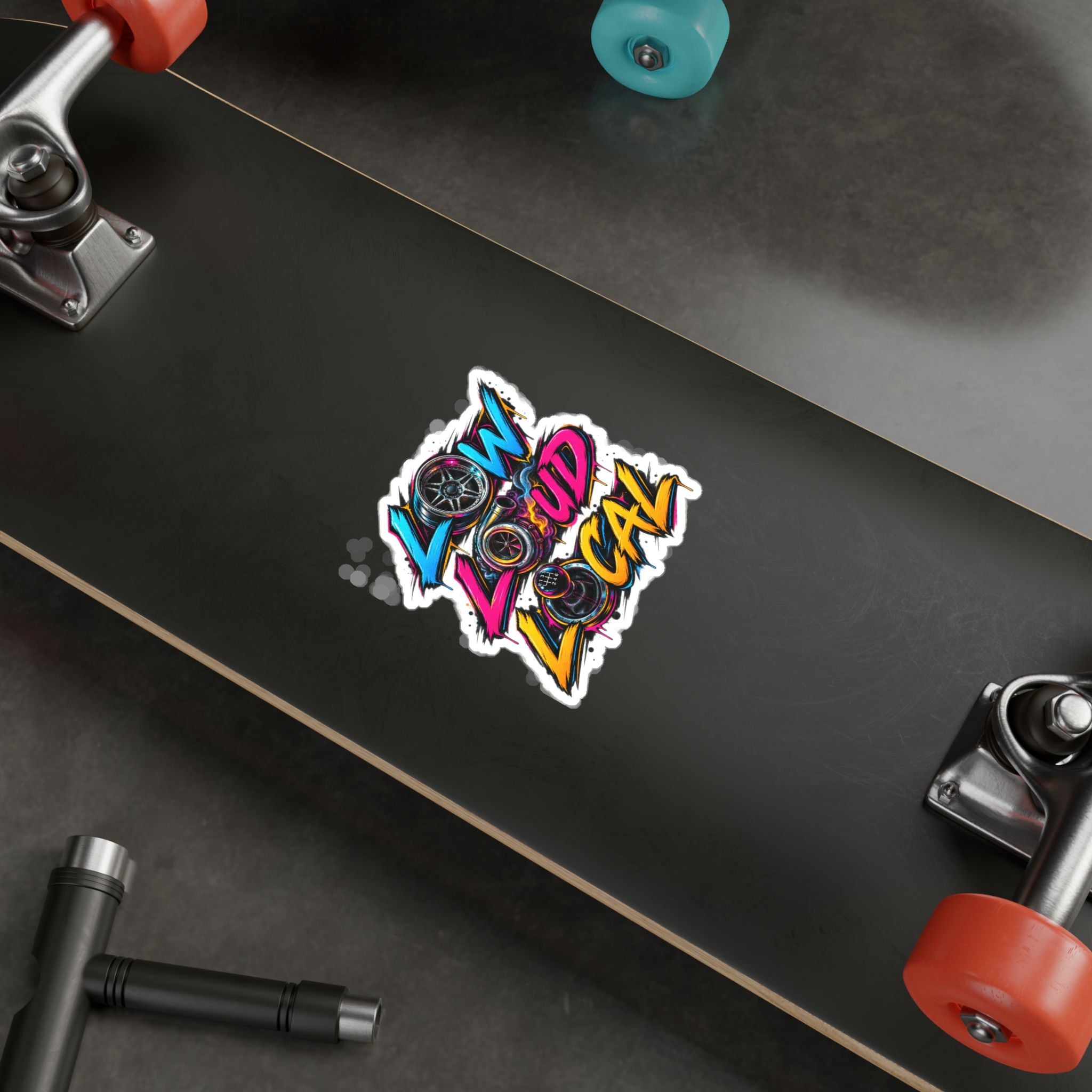 'Low Loud Local' Kiss-Cut Vinyl Sticker — Car Audio & Bass Lovers Decal