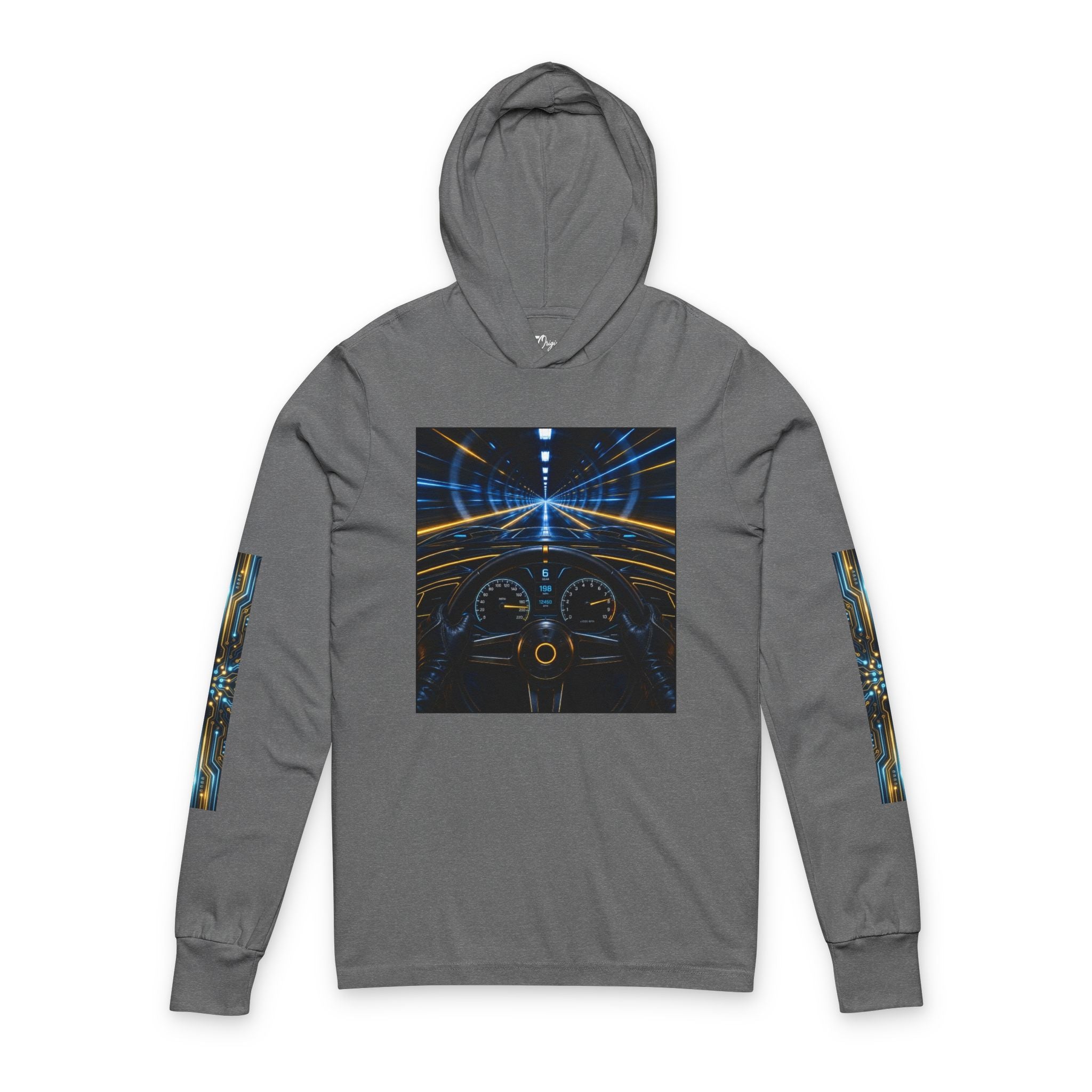 Night Drive Hooded Long Sleeve Tee