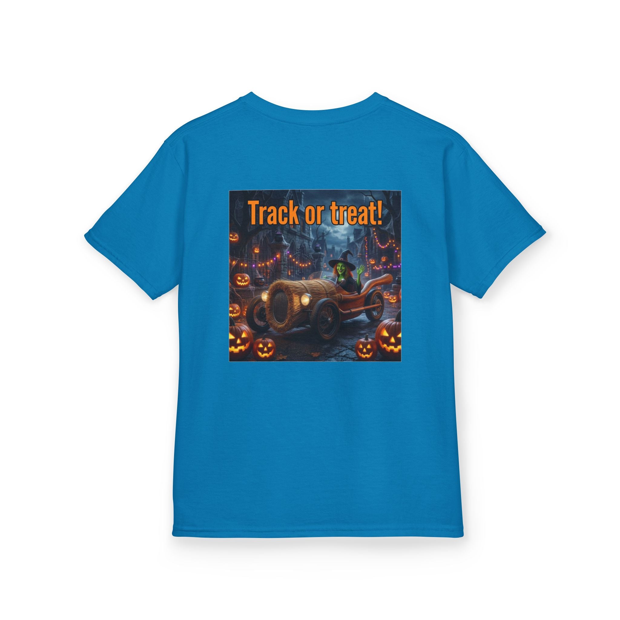 'Track or Treat!' Halloween Racing Car - Kid's Tee Shirt