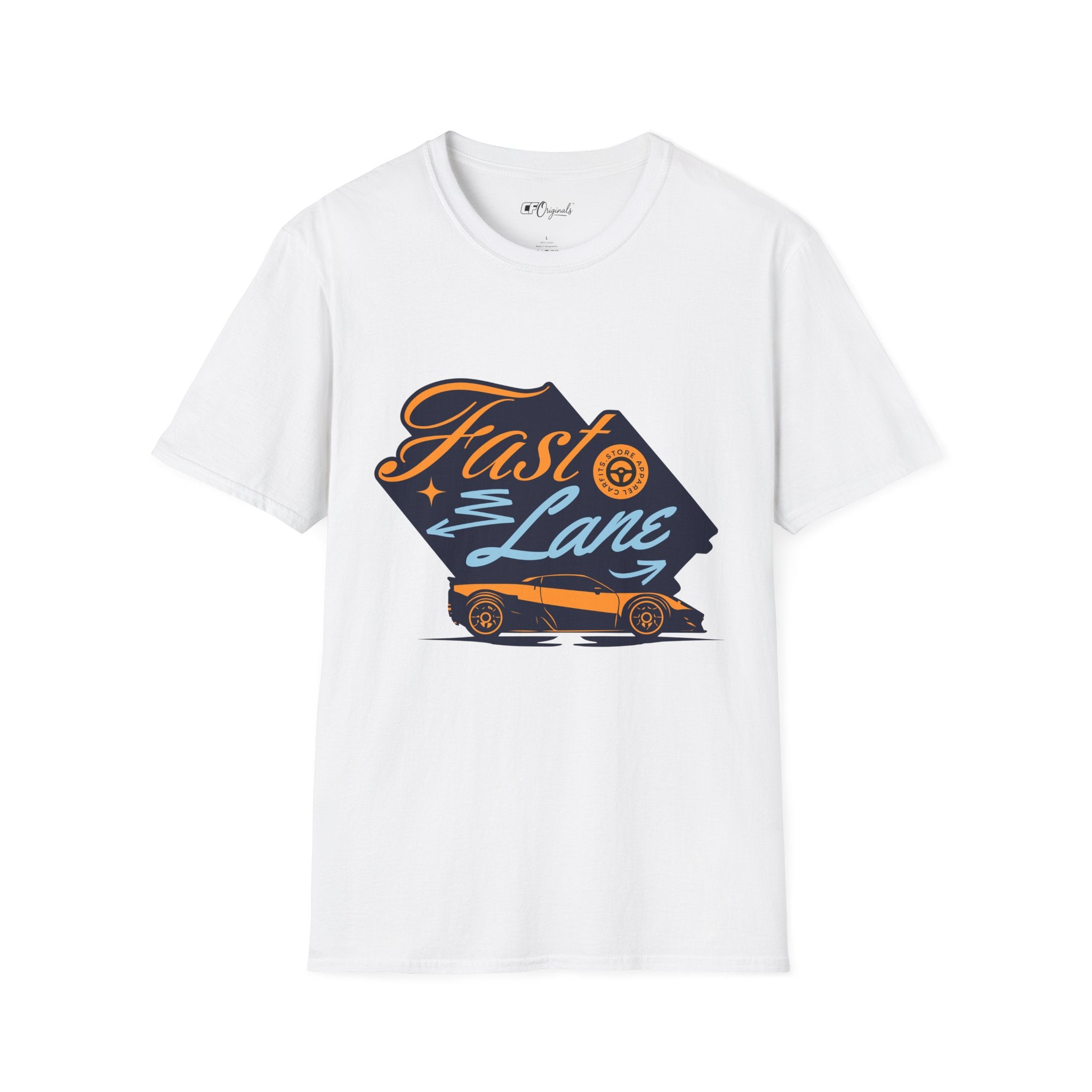 Fast Lane T-Shirt — Retro Racing Car Graphic Tee