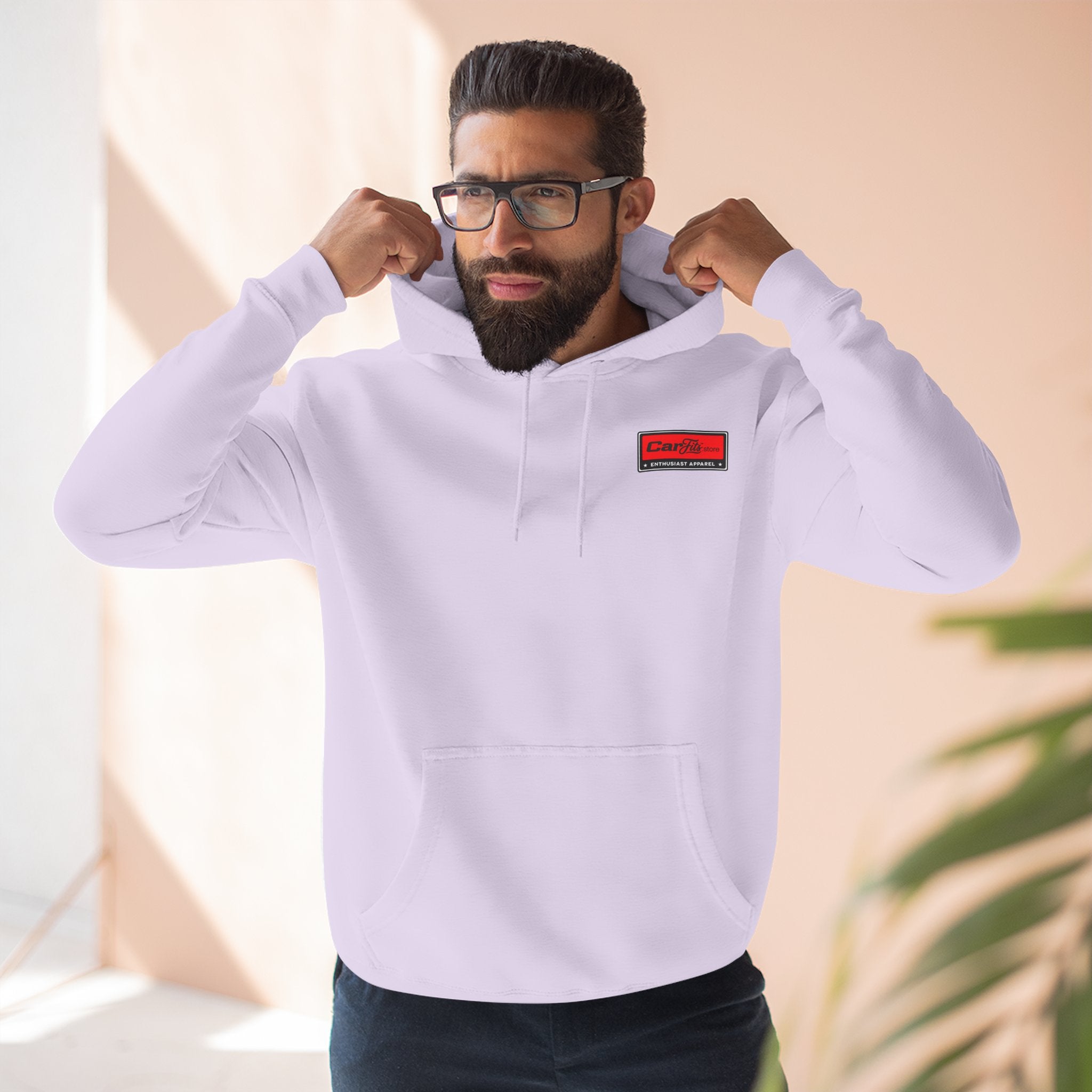 Flatout Garage Fleece Hoodie — Mechanic Shop Logo Pullover