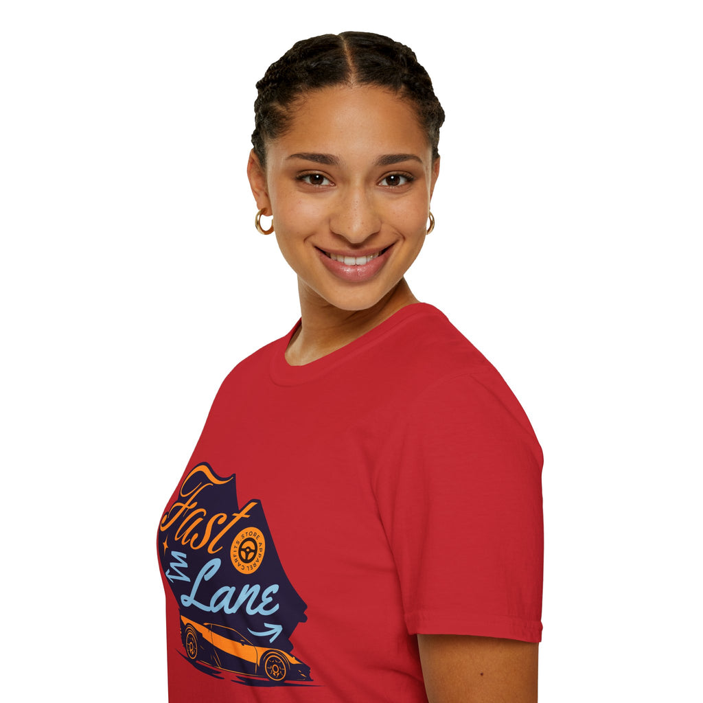 Fast Lane T-Shirt — Retro Racing Car Graphic Tee