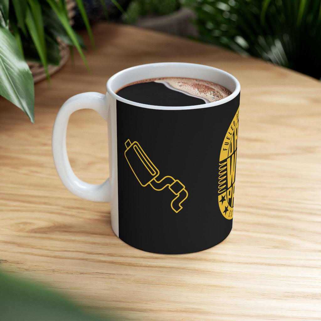 Drive With Pride Ceramic Mug – Yellow Emblem (11oz/15oz)
