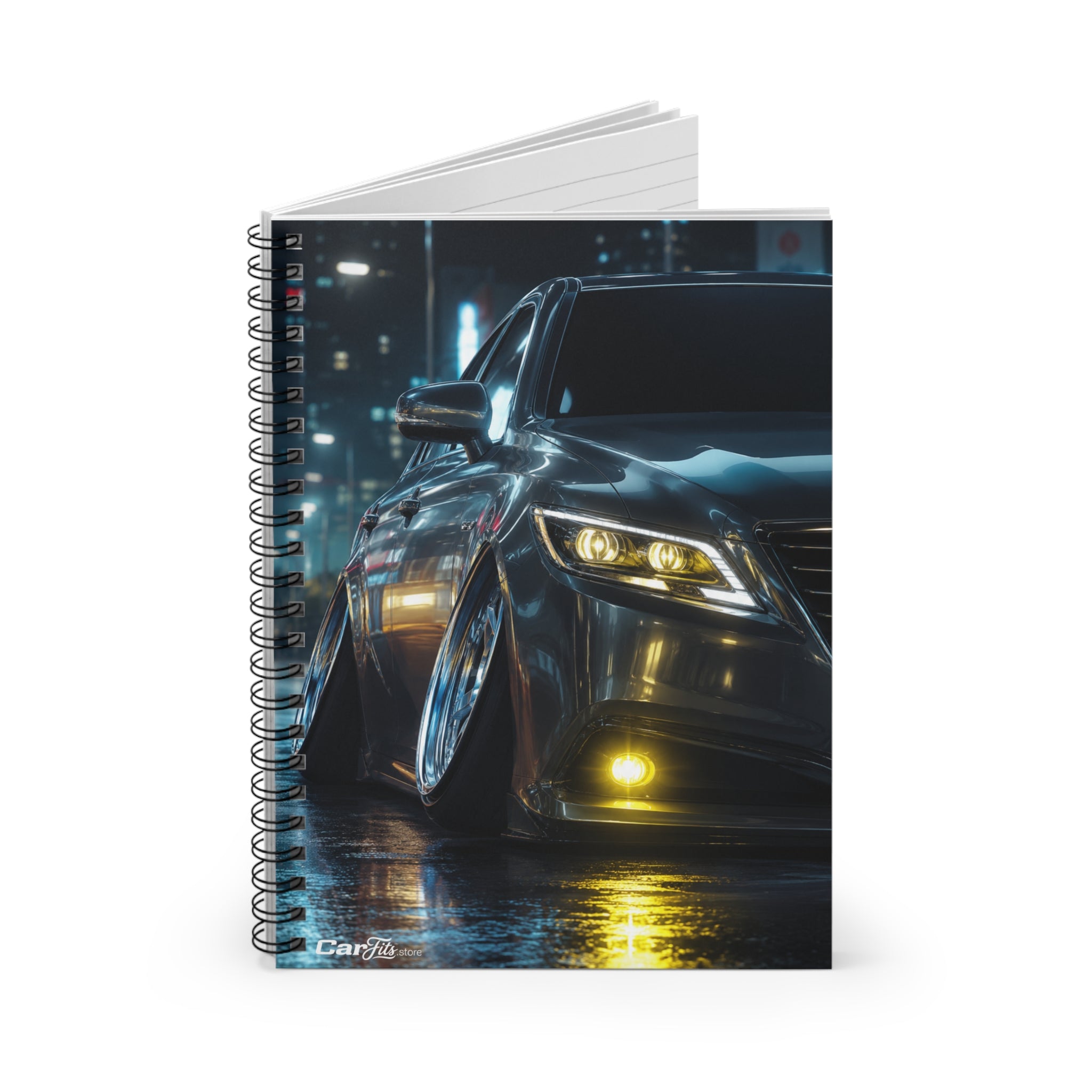 Slammed Sedan Car Notebook - Ruled Pages