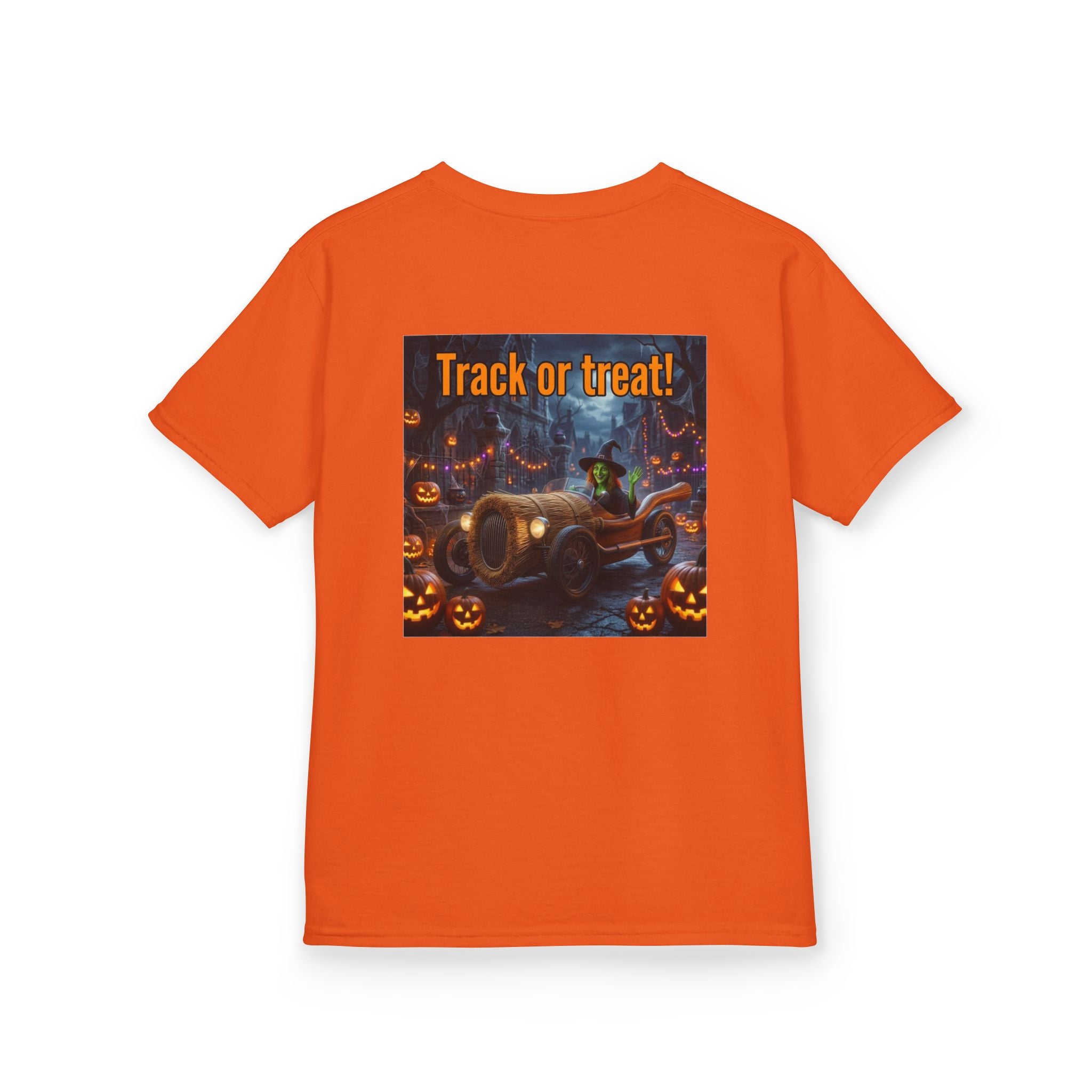 'Track or Treat!' Halloween Racing Car - Kid's Tee Shirt