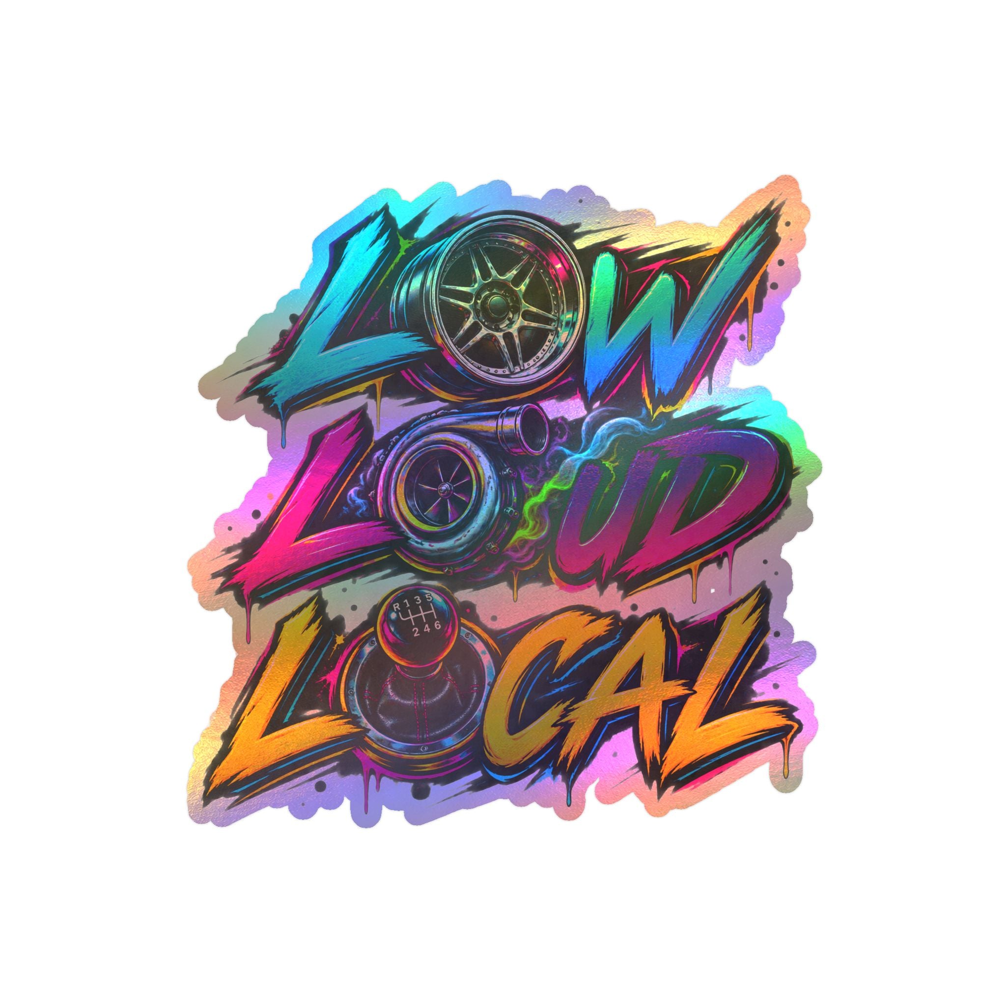 'Low Loud Local' Kiss-Cut Vinyl Sticker — Car Audio & Bass Lovers Decal