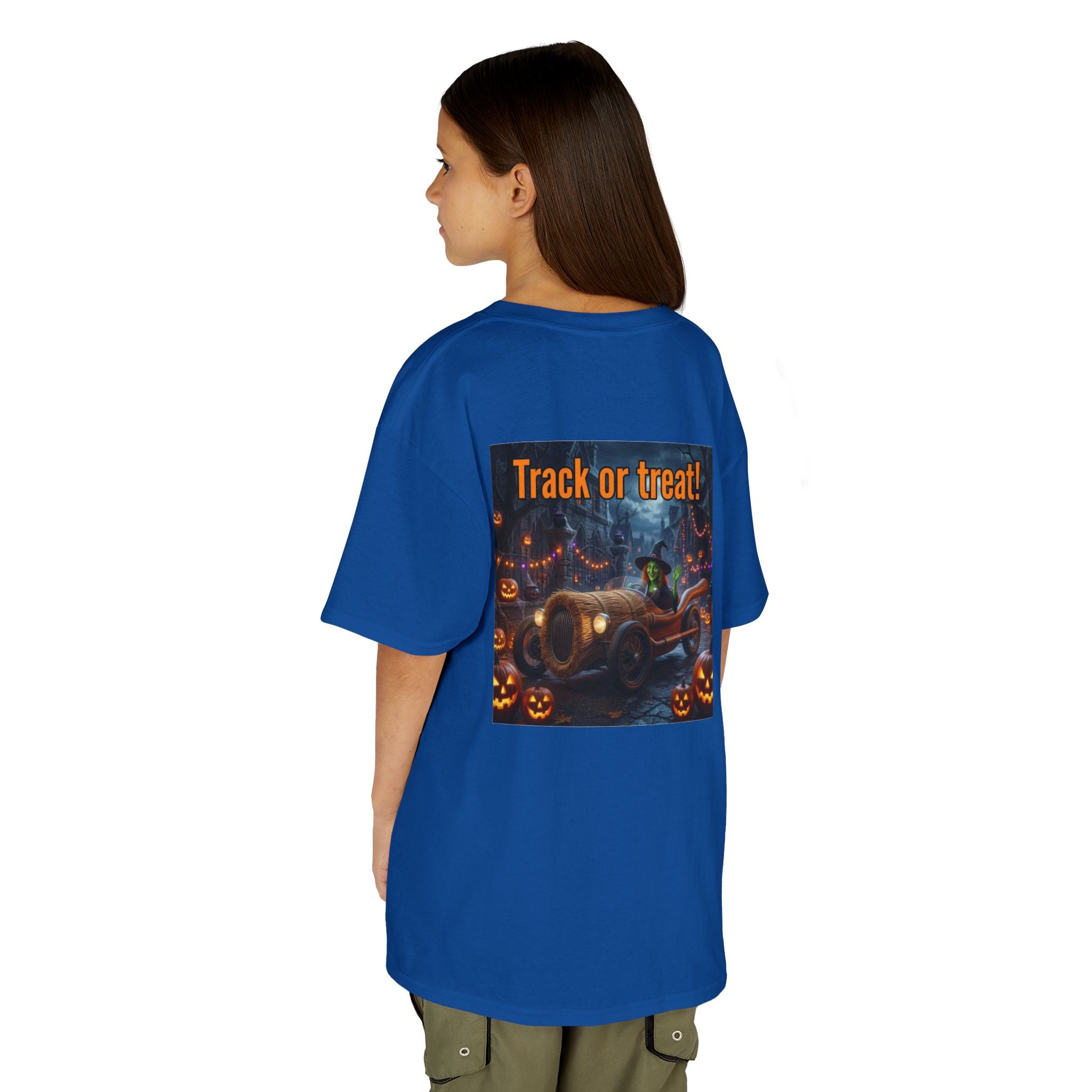 'Track or Treat!' Halloween Racing Car - Kid's Tee Shirt