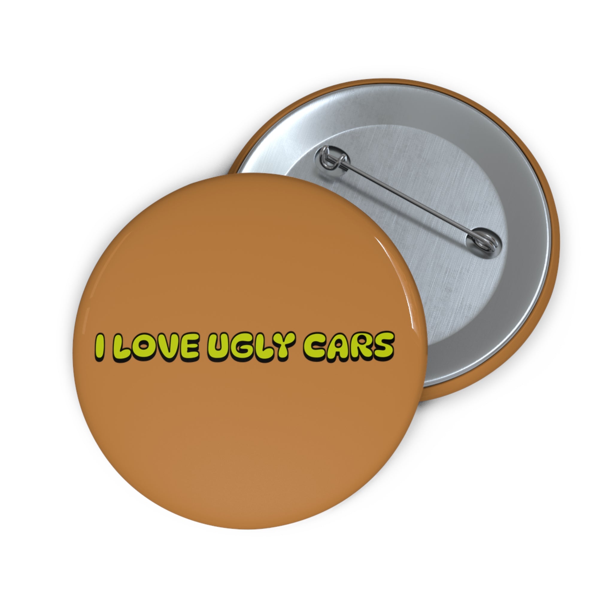 Pin Button — "I Love Ugly Cars" Retro Badge