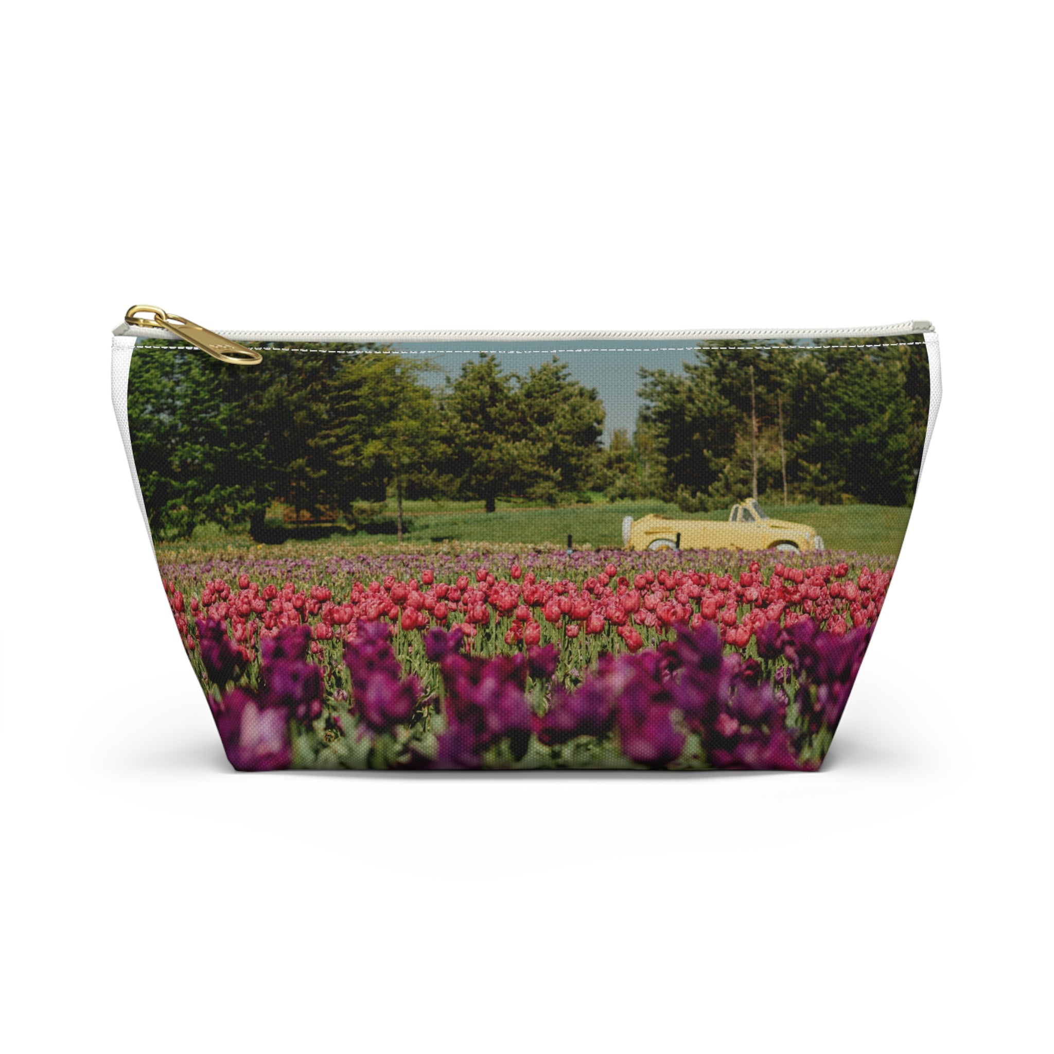 Vintage Floral Accessory Pouch — T‑Bottom Makeup & Travel Case
